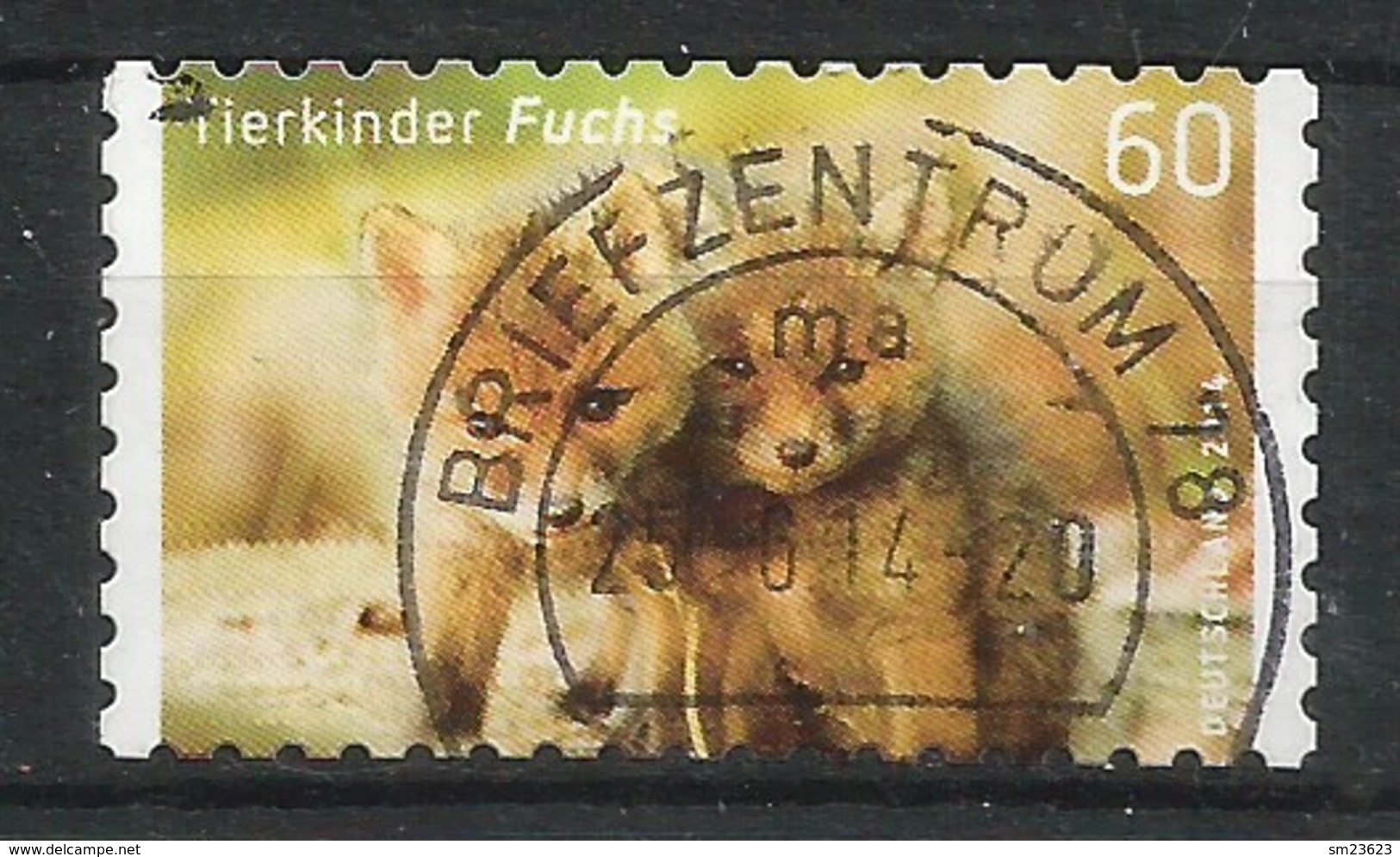 BRD 2014  Mi.Nr. 3053 , Tierkinder - Fuchs - Selbstklebend / Self-adhesive - Gestempelt / Fine Used / (o) - Gebraucht