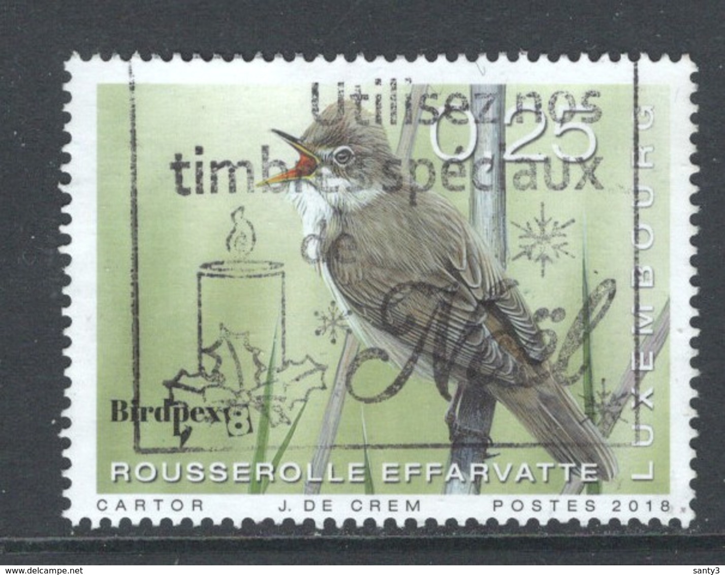 Luxemburg, Yv 2106 Jaar 2018, Vogel, Gestempeld, - Oblitérés