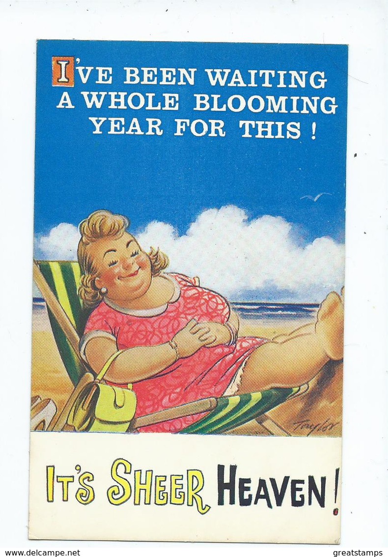 Bamforth Postcard   Number 2386 Seaside Comic Unused  Iv'e Been Waiting A Whole Blooming Year For This - Taylor