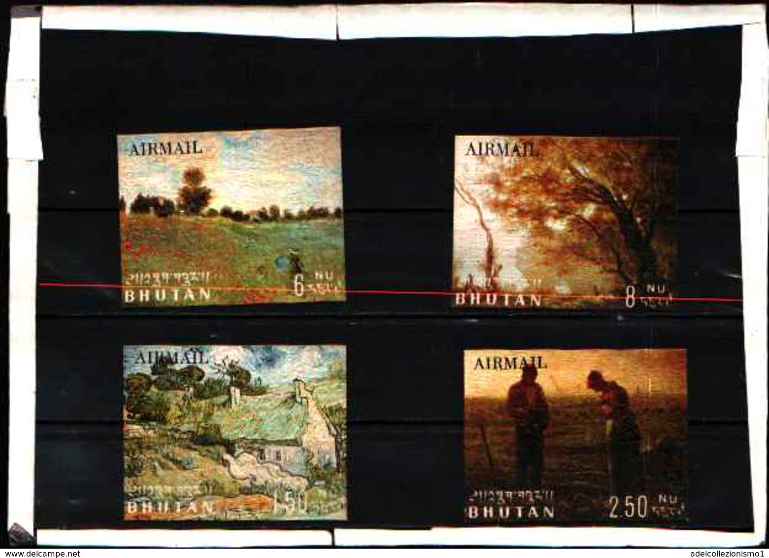 5901BIS ) Bhutan- ARTE VINCENT VAN GOGH Famoso Dipinto 3D MLH 1984-4 VALORI-MNH** - Bhutan