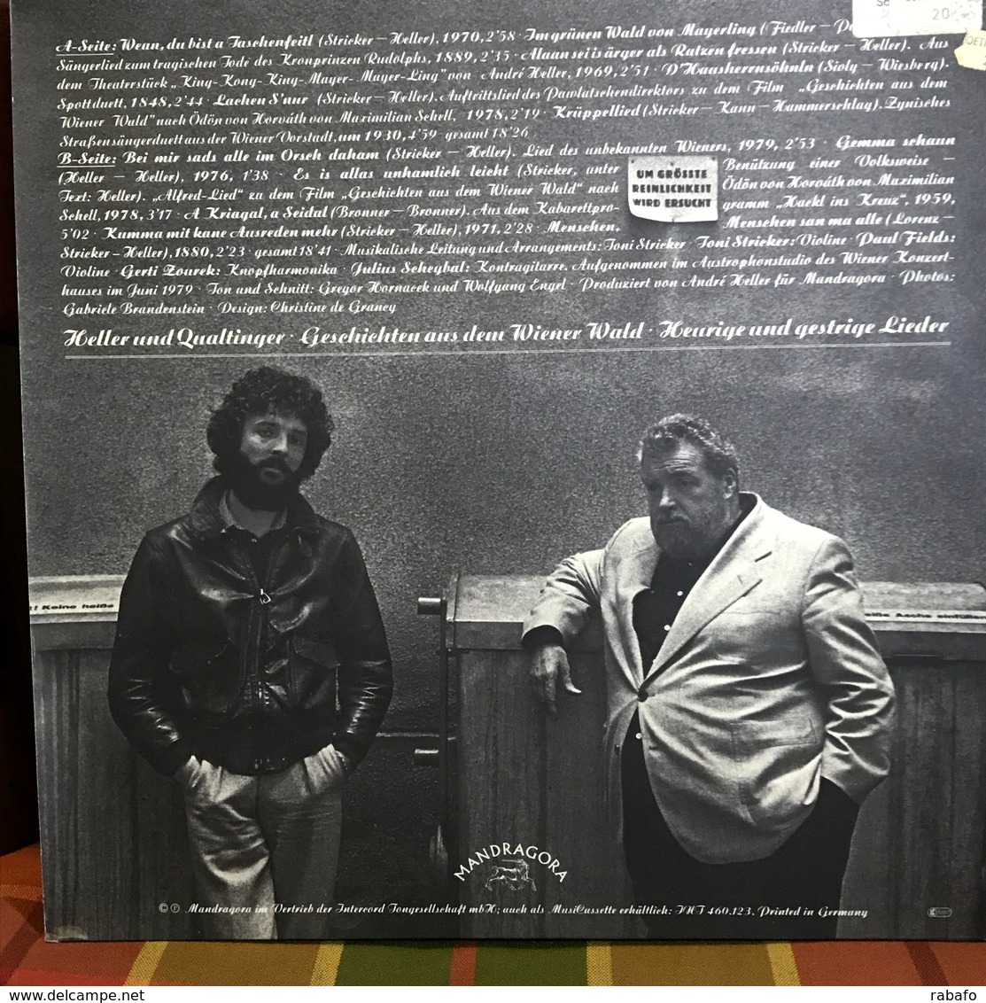 LP Alemán De Heller & Qualtinger Año 1979 - Other - German Music