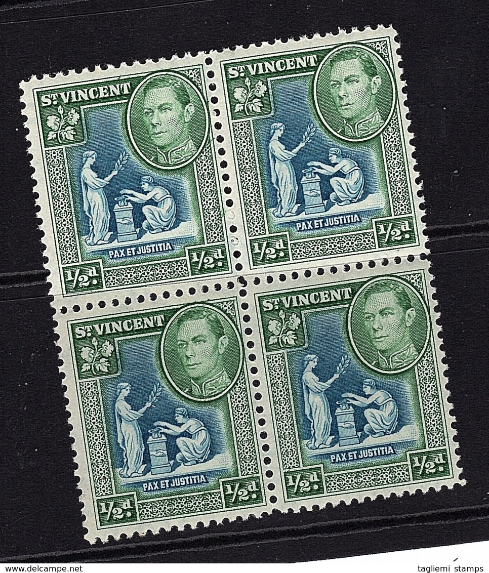 St Vincent, 1938, SG 149, Block Of 4, MNH - St.Vincent (...-1979)