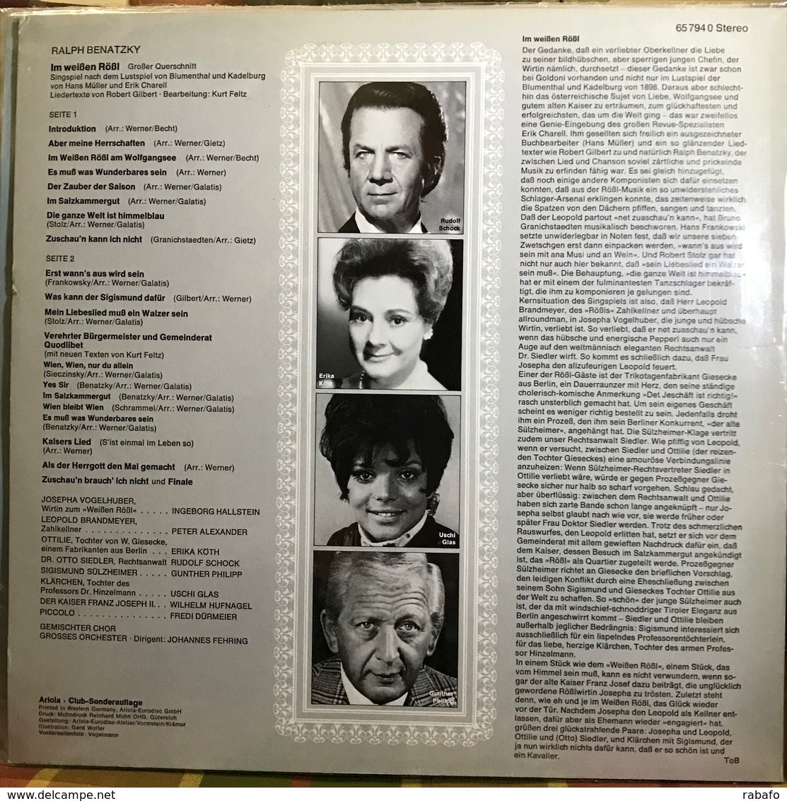 LP Alemán Im Weissen Rössl Año 1981 - Other - German Music