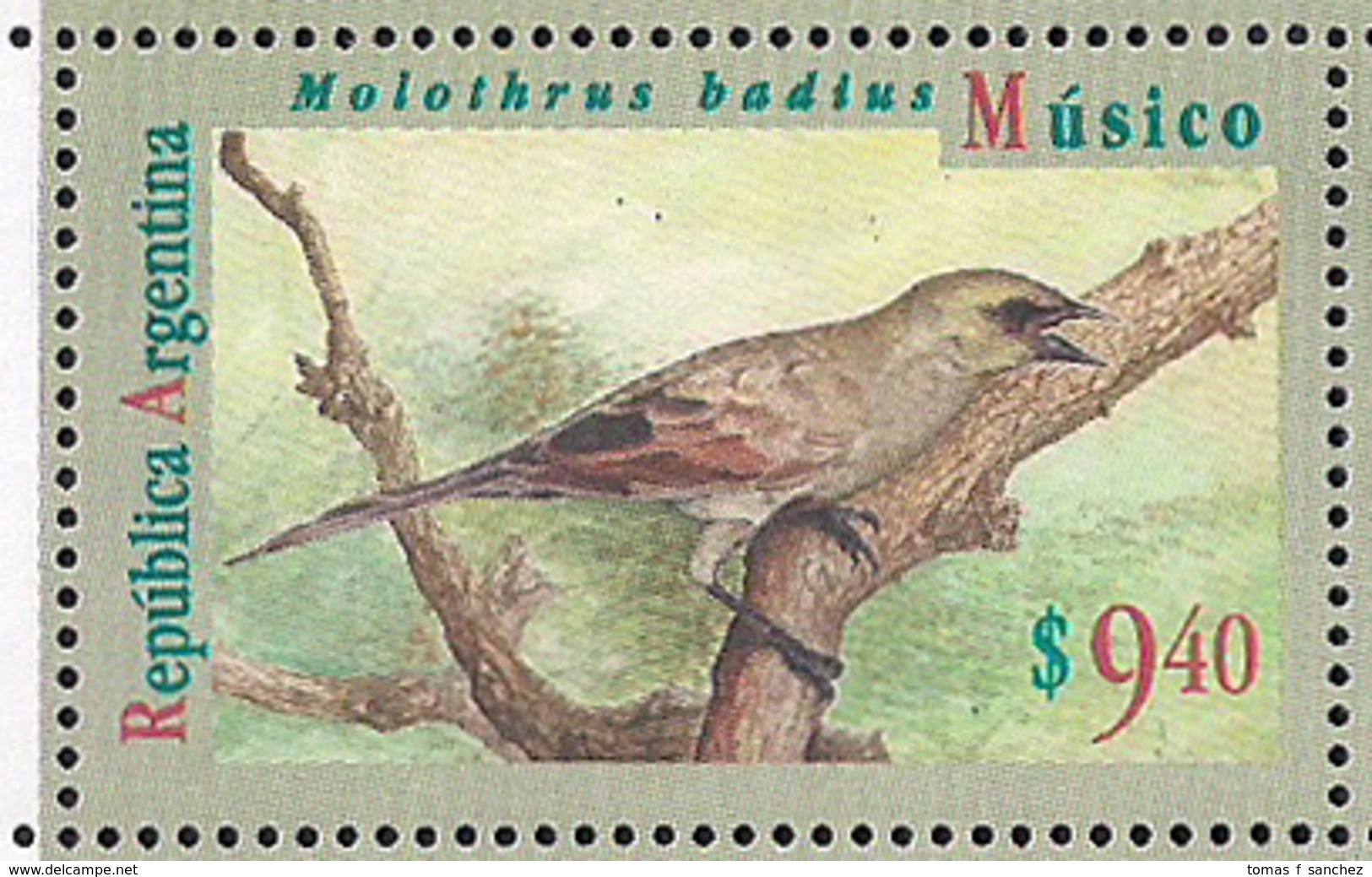 Argentina - 1995 - Série Basic - Oiseaux - Musico $ 9.40 - JG2731 - Autres & Non Classés