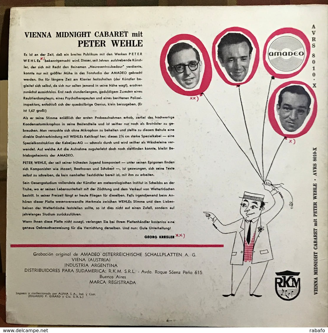 LP Argentino De Peter Wehle Año 1958 - Cómica
