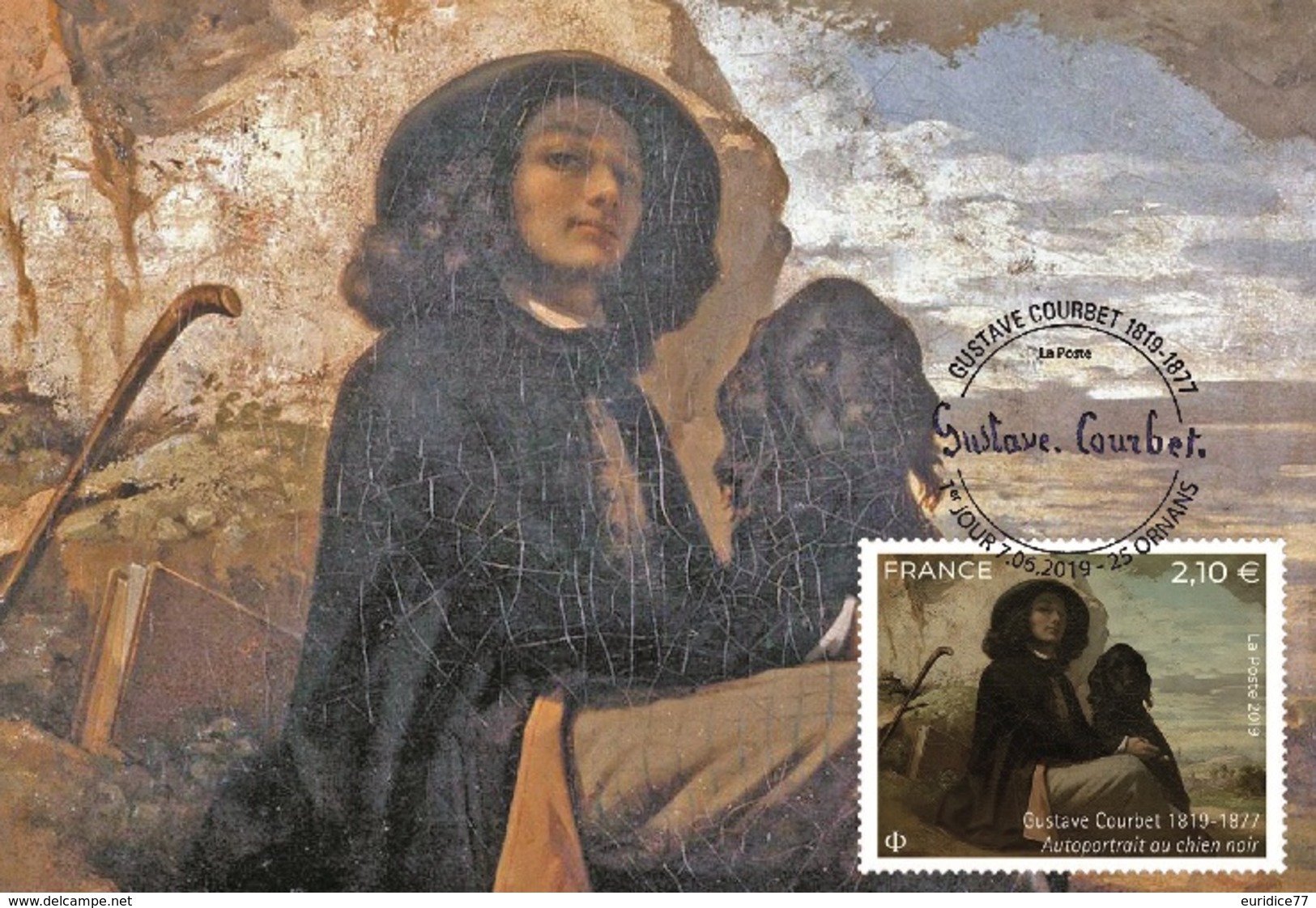 France 2019 - Gustave Courbet (1819-1877) Maximum Card - Cruz Roja