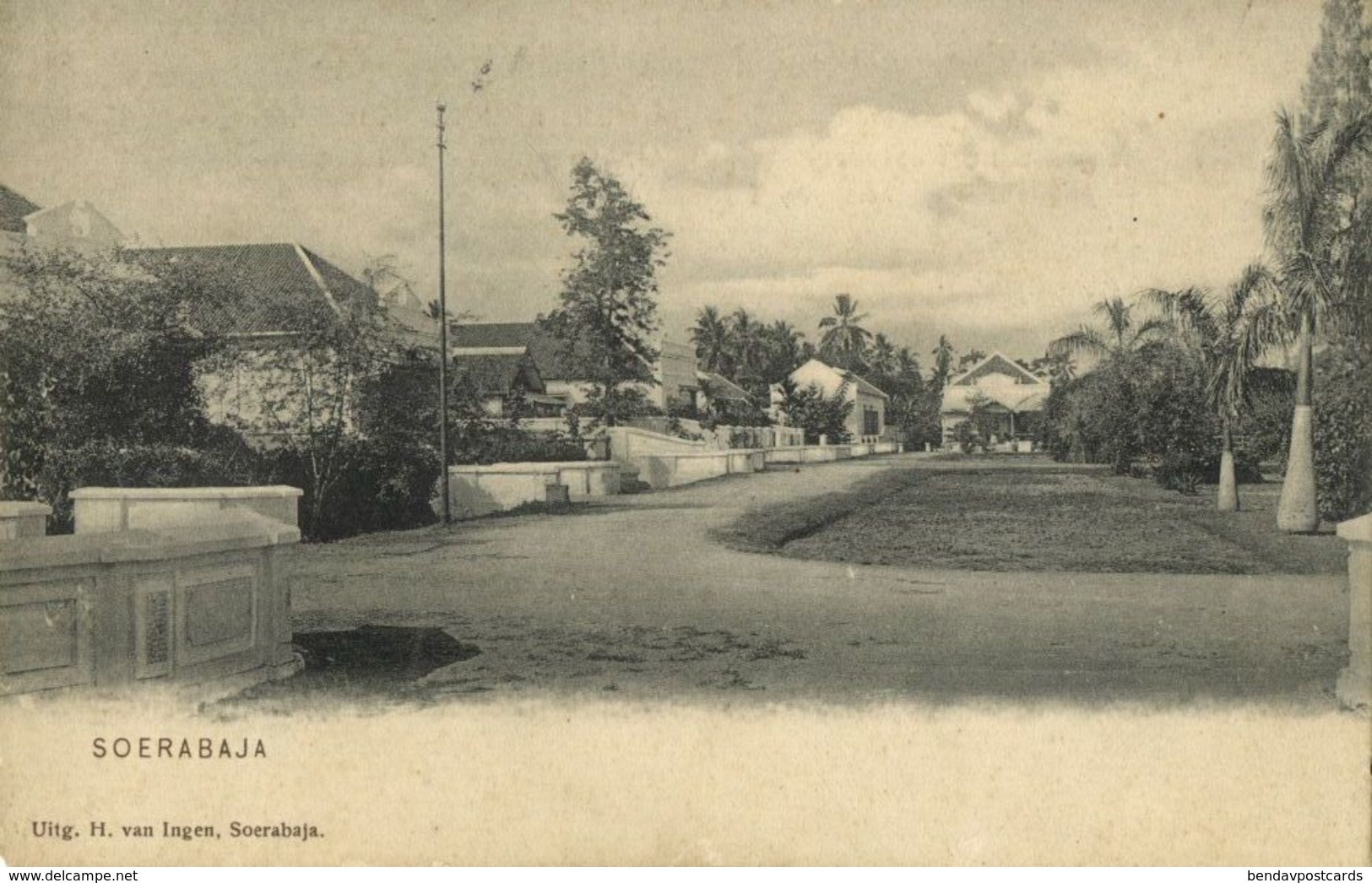 Indonesia, JAVA SOERABAIA, Unknown Street Scene (1899) Postcard - Indonesië