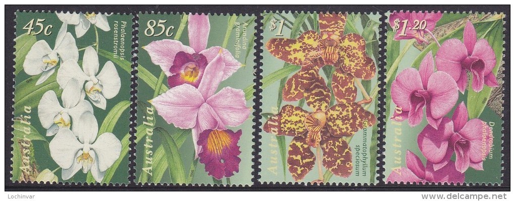 AUSTRALIA, 1998 ORCHIDS 4 MNH - Mint Stamps