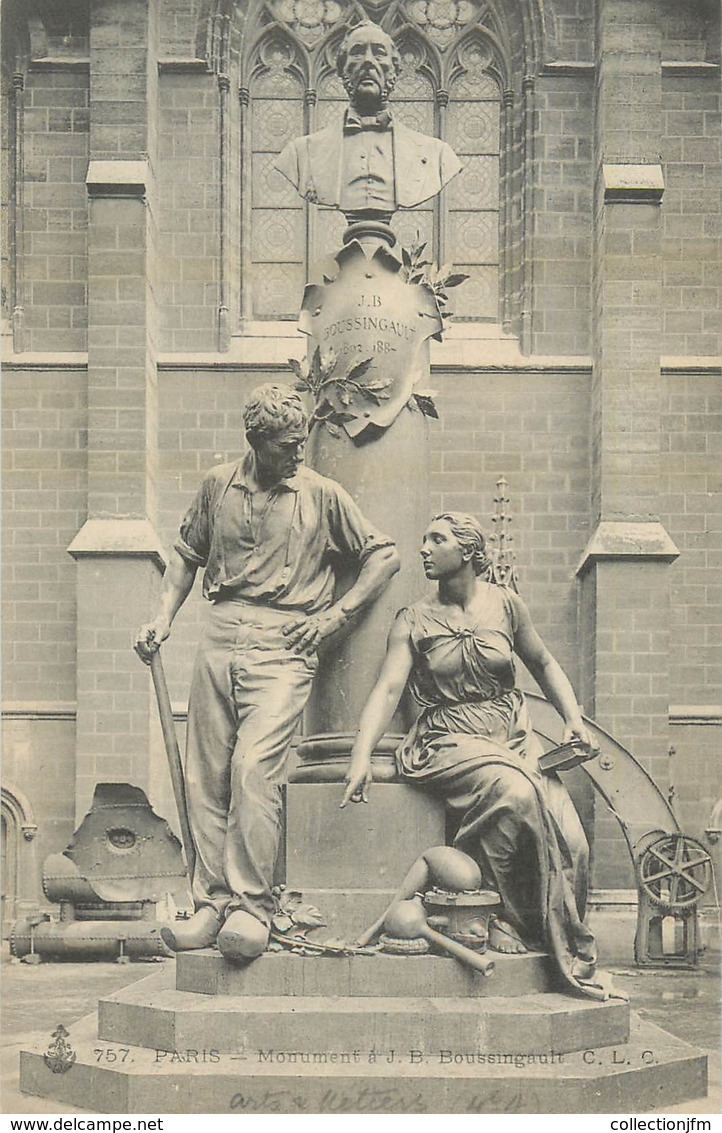 CPA FRANCE 75 " Paris 13ème, Monument JB Boussingault". / GEOLOGUE - Arrondissement: 13