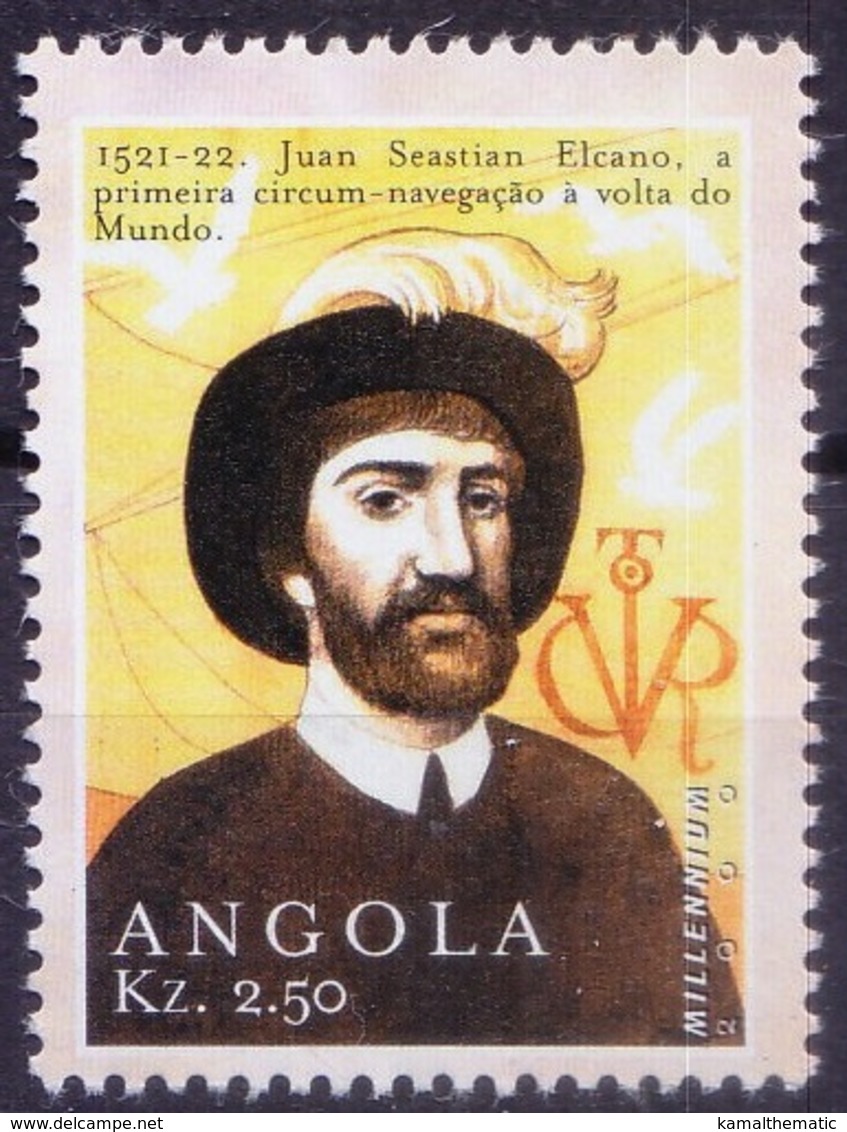 Explorer Juan S Elcano, World 1st Circumnavigation, Angola 2000 MNH Millennium   ( - Exploradores