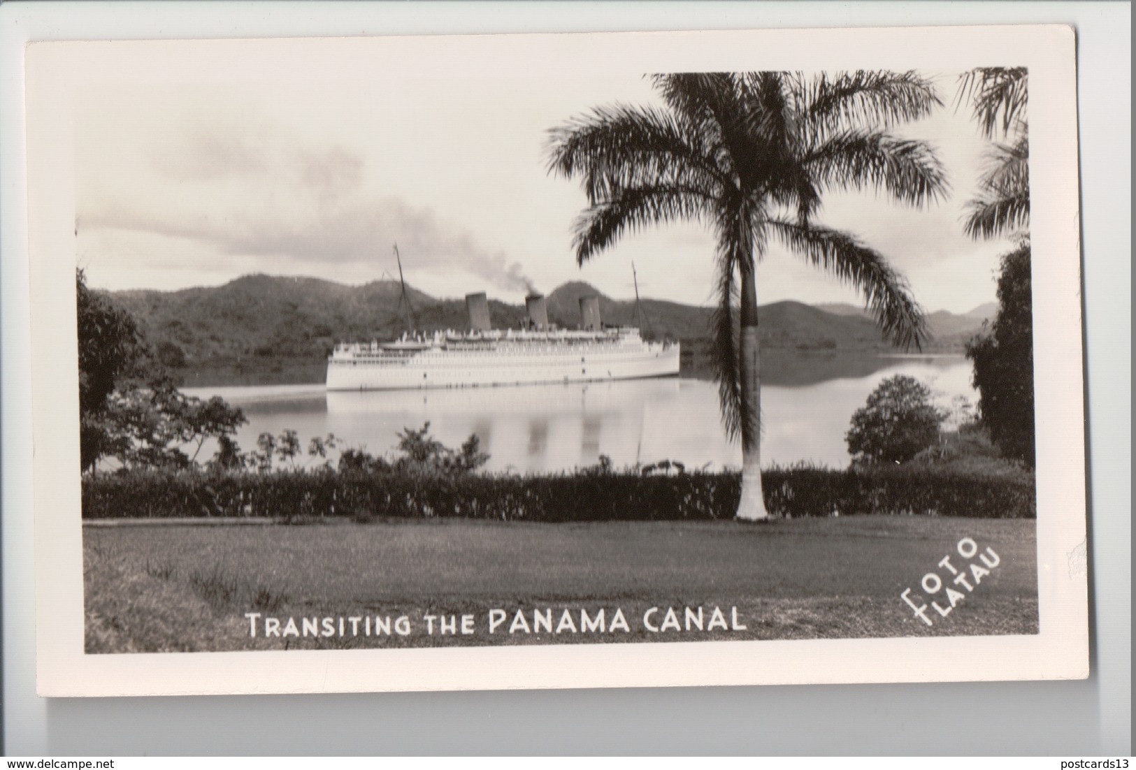 I-283 Panama Canal Ship Transiting The Canal Real Photo Flatau Photo - Other & Unclassified