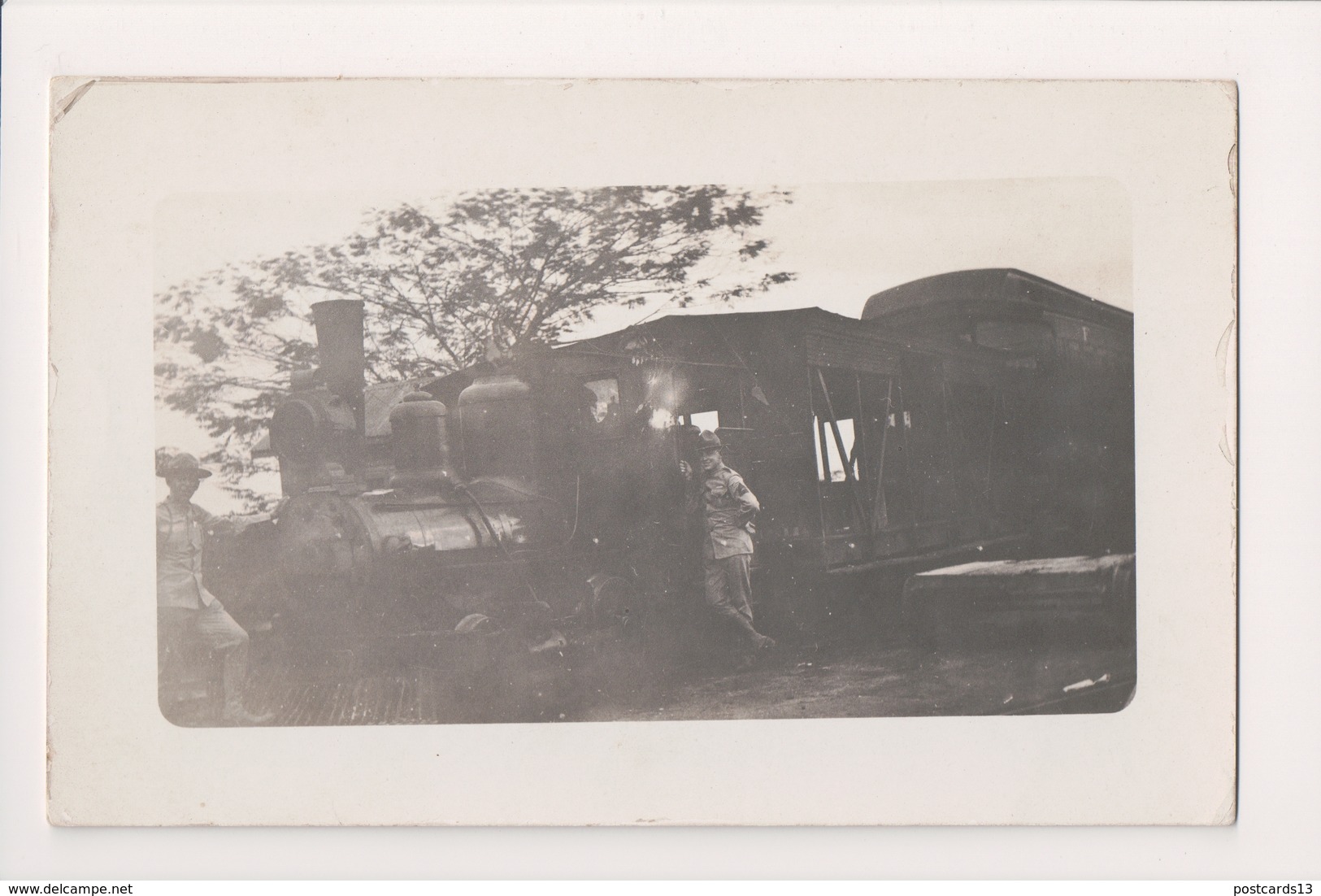 K-719 Guantanamo City Railroad Cuba Train Steam Engine Real Photo Postcard - Other & Unclassified