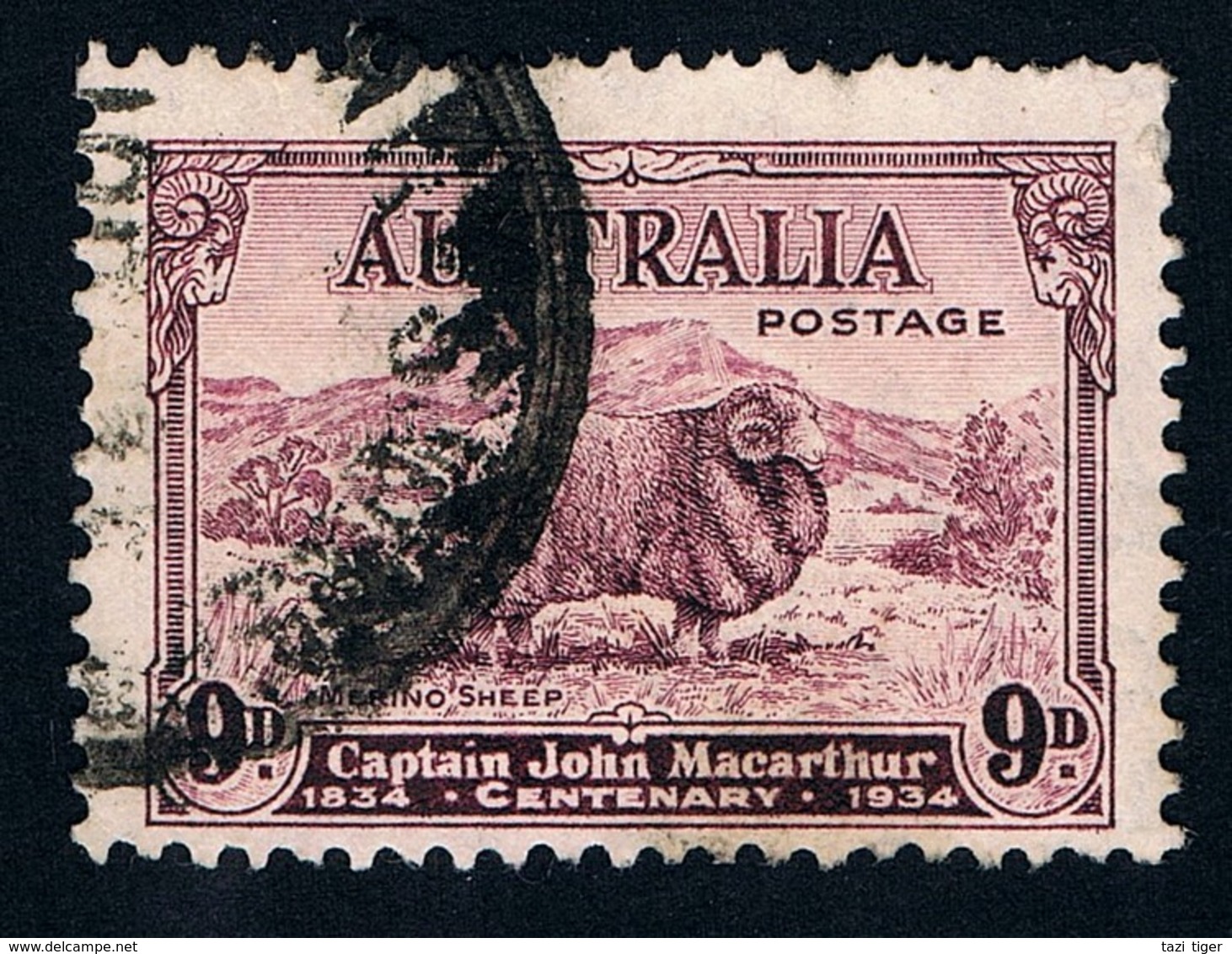 AUSTRALIA • 1934 • 9d MacArthur • Used • SG 152 / SC 149 / Michel 125 (#2) - Used Stamps