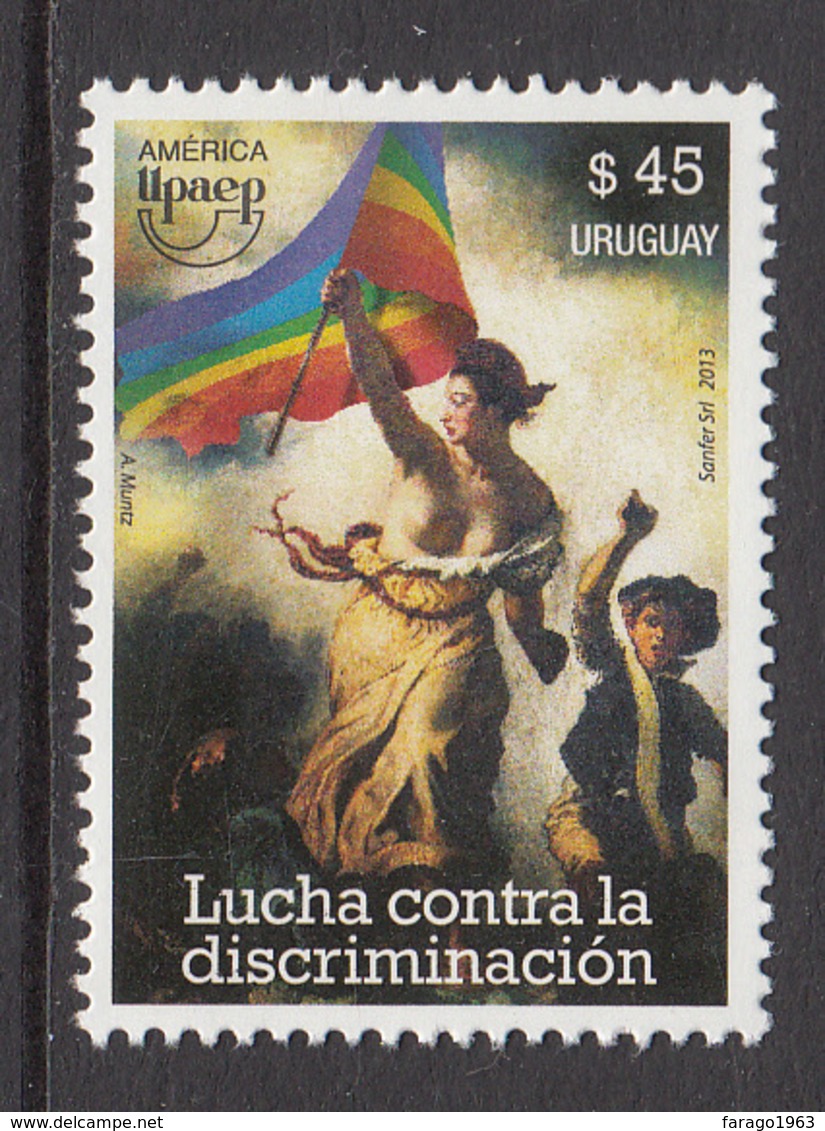 2013 Uruguay Anti Discrimination AMERICA Complete Set Of 1 MNH - Uruguay