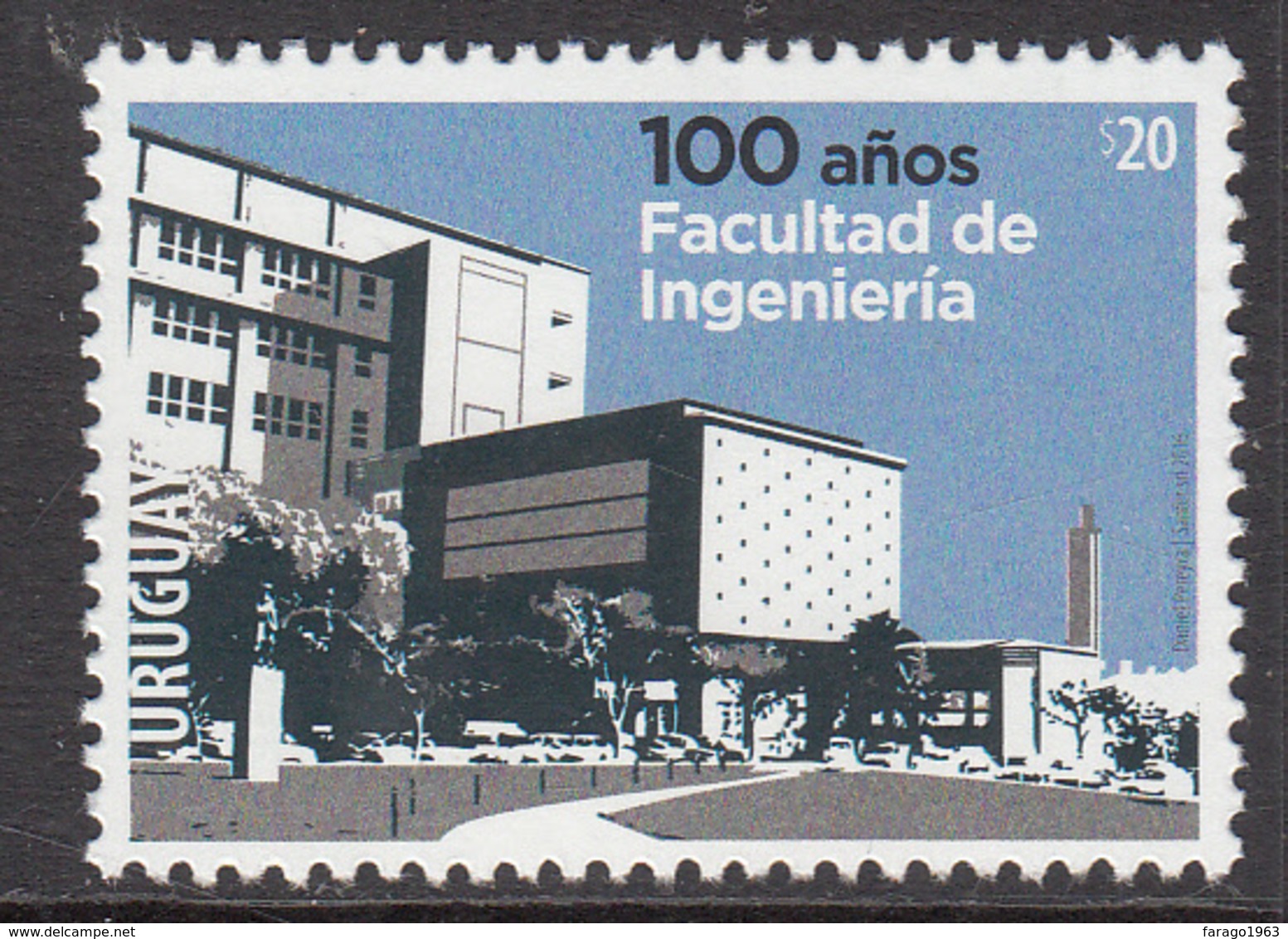 2016 Uruguay Engineering Faculty University  Complete Set Of 1 Stamp MNH - Uruguay