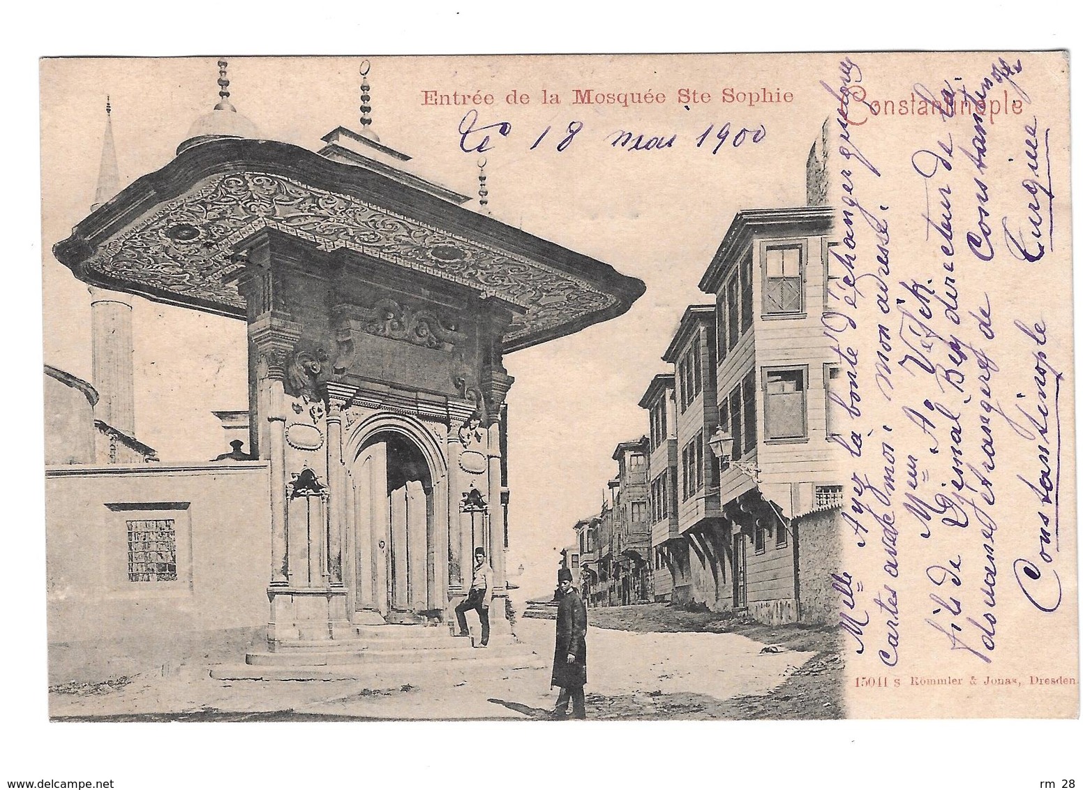 CPA Constantinople - Entrée De La Mosquée Ste Sophie (1900, Proche BE) - Türkei