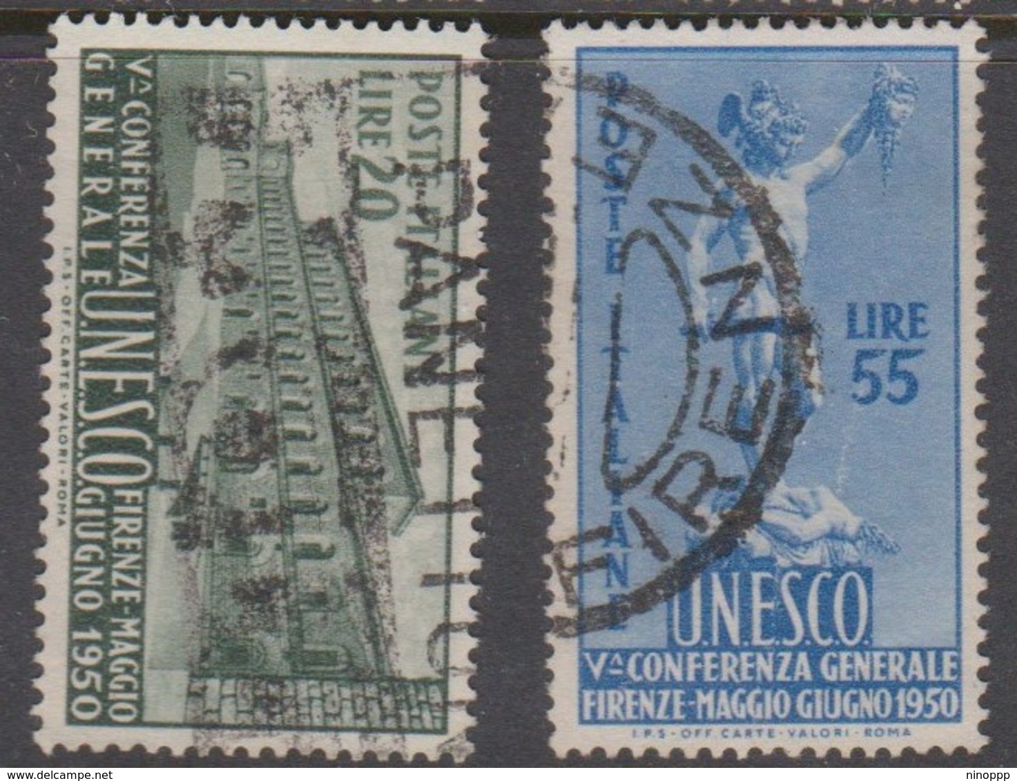 Italy Republic S 618-619 1950 5th Unesco Conference,Mint Hinged - 1946-60: Ungebraucht