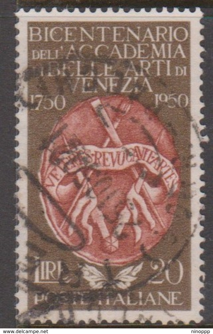 Italy Republic S 632 1950 200th Anniversary Founding Of Fine Arts,used - 1946-60: Used