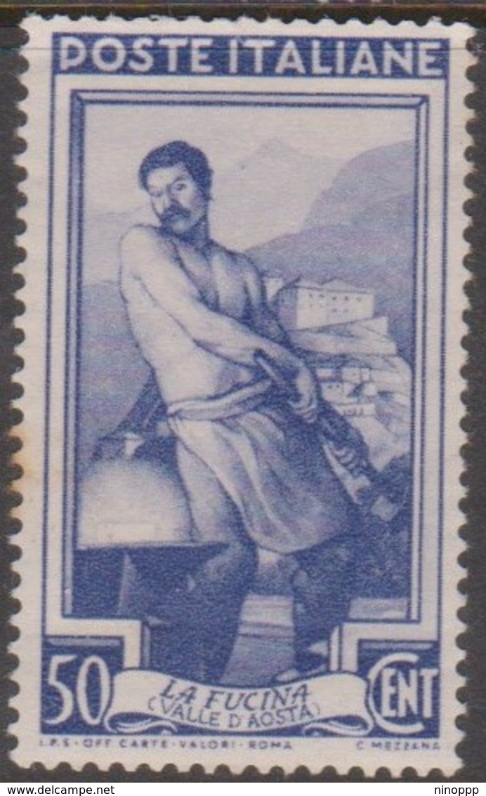 Italy Republic S 634 1950 Workers,50c Blacksmith,Mint Hinged - 1946-60: Mint/hinged