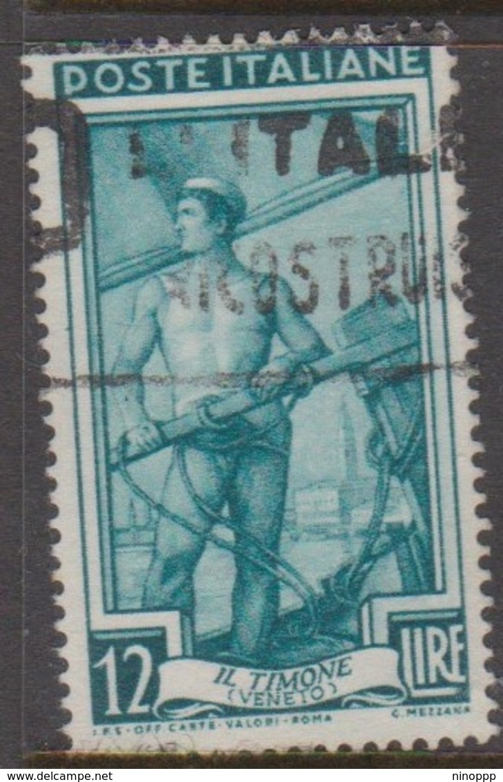 Italy Republic S 640 1950 Workers,12 Lire Sailor Steering Boat,used - 1946-60: Used