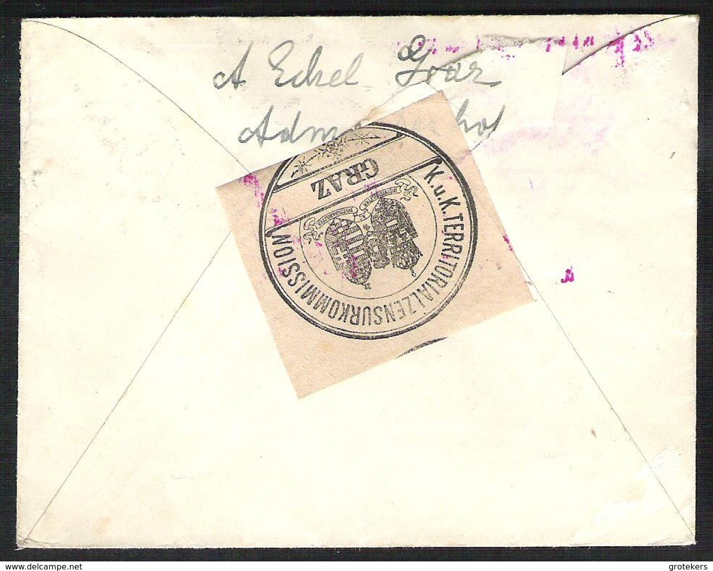 AUSTRIA WW-I Briefumschlag GRAZ Und Zensur GRAZ 1916 Nach Deutschland  / Censured Envelope - Brieven En Documenten