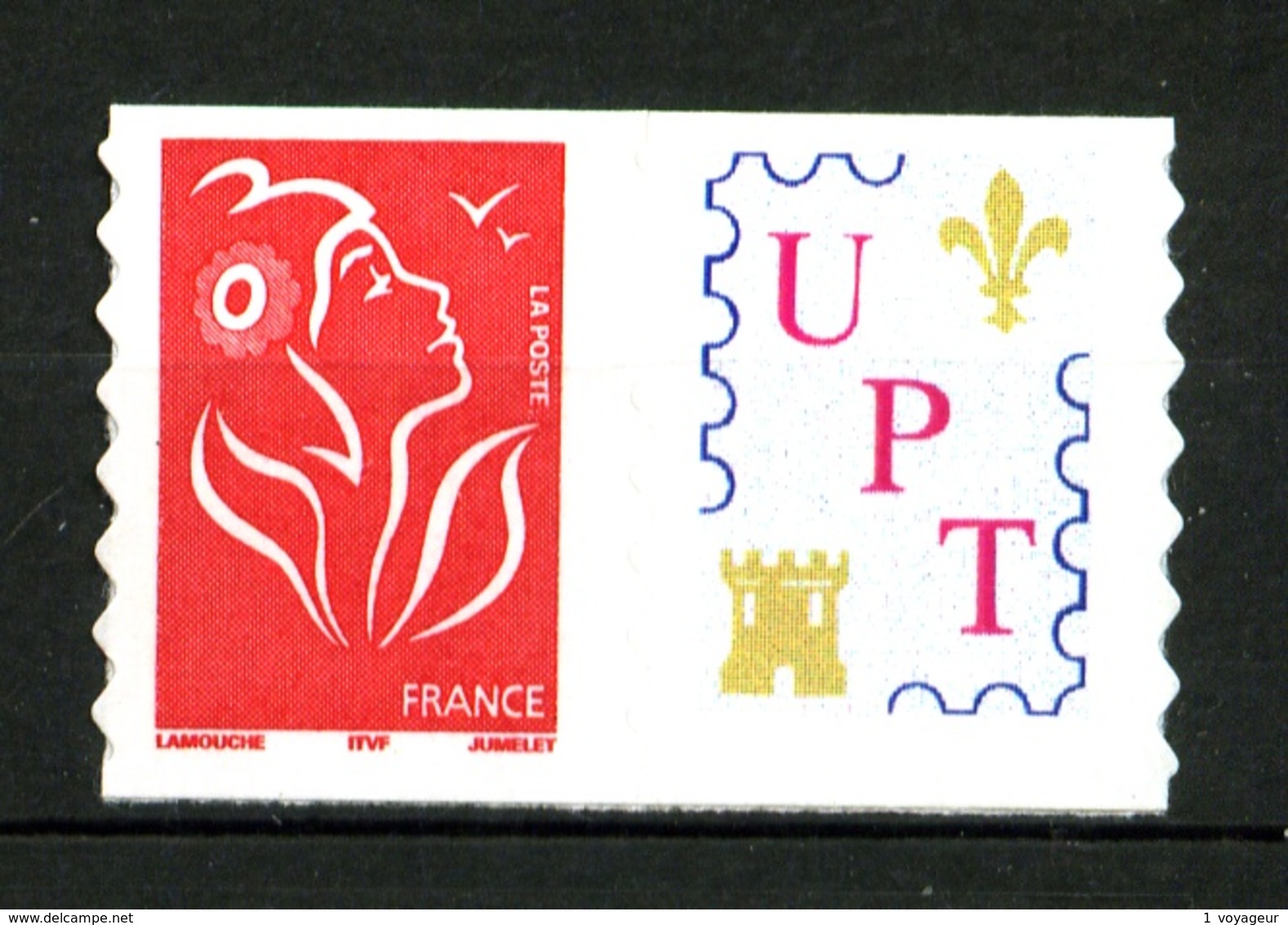 Personnalisé - 3802 Aa - TVP 20gr- Adhésif - Logo "UPT" (Union Phil. De Tours) - Petite Vignette - Neuf N** - Très Beau - Autres & Non Classés