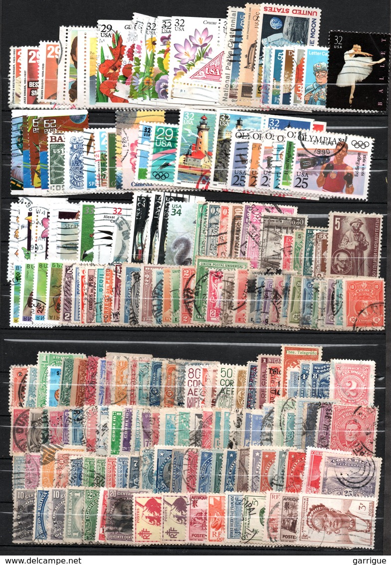 MONDE ENTIER Sauf France : Ensemble De Près De 3 300 Timbres Différents - Lots & Kiloware (mixtures) - Min. 1000 Stamps