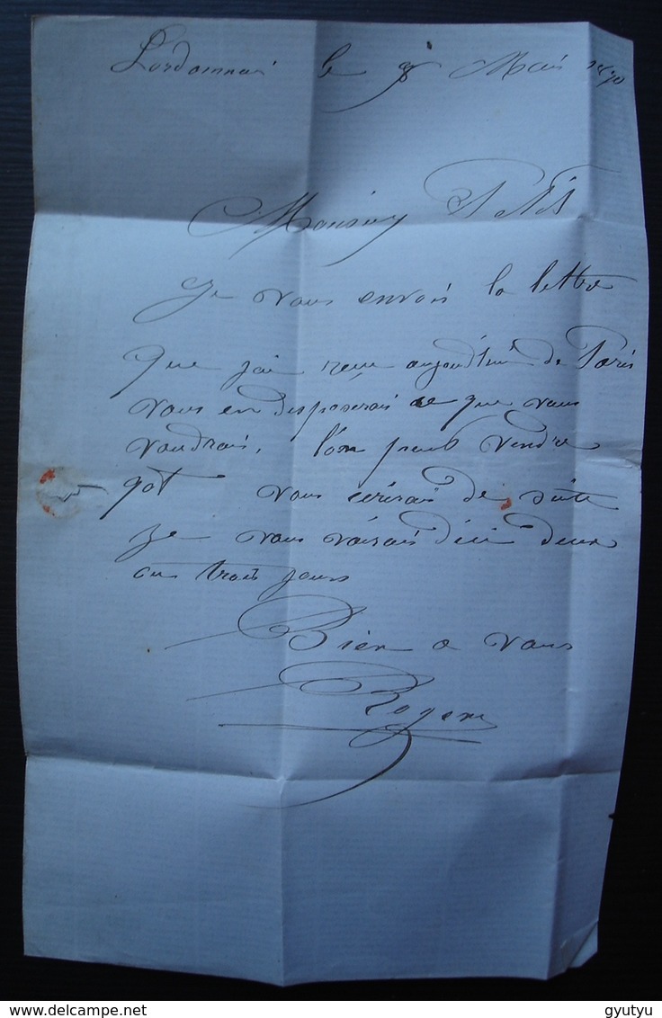 1870 Gare De Tonnerre Sur Une Lettre Pour Ervy (Somme) - Bahnpost