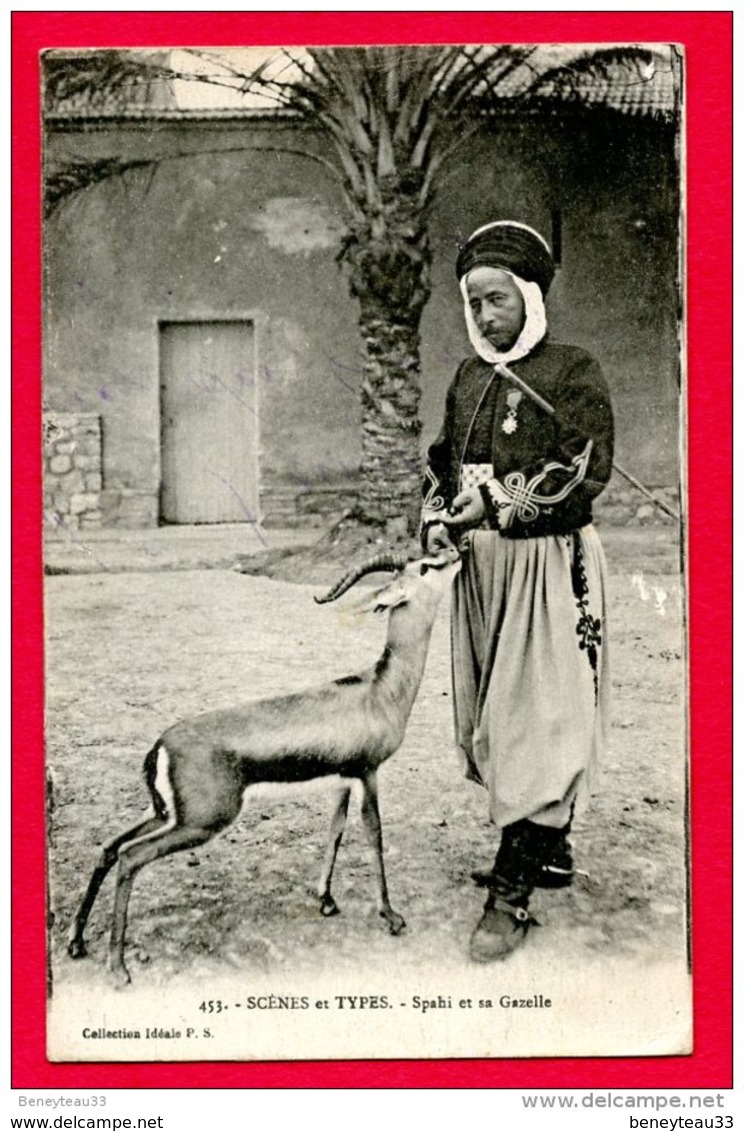 CPA (Ref A066)  (AFRIQUE MAROC) (TAZA) 453 SCÈNES &amp; TYPES Spahi Et Sa Gazelle (animée) - Autres & Non Classés