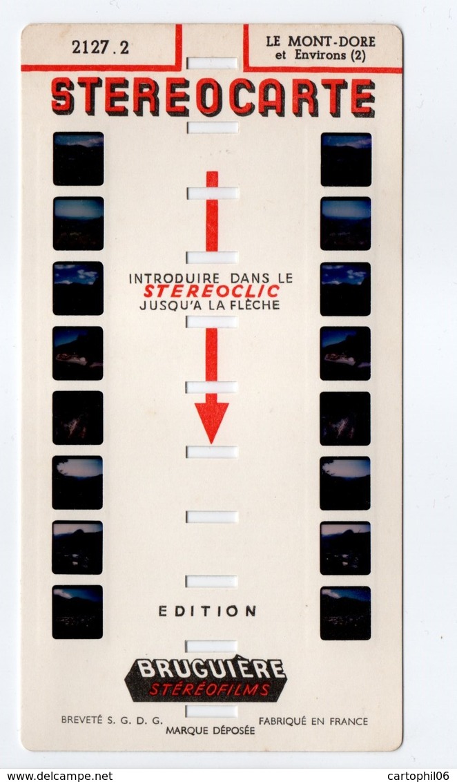 - STEREOCARTE BRUGUIERE - LE MONT-DORE Et Environs - 2127.2 - - Stereoscopic