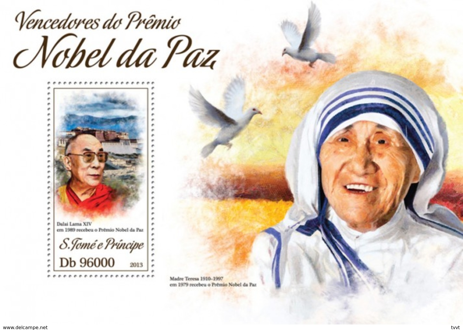 Sao Tome & Principe 2013. [st13413] Mother Teresa (s\s+bl) - Mother Teresa