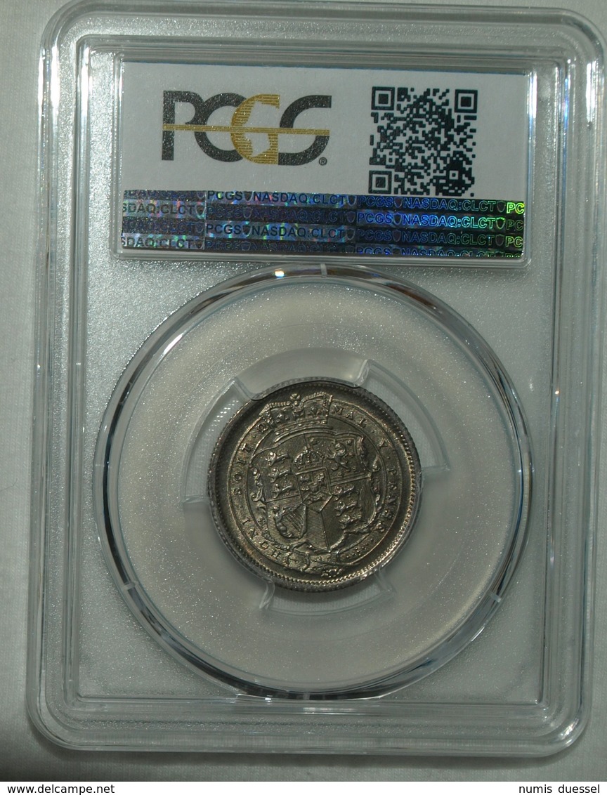 Silber/Silver Großbritannien/Great Britain George III, 1817, 1 Shilling PCGS GRADED Funz/AU - Sonstige & Ohne Zuordnung