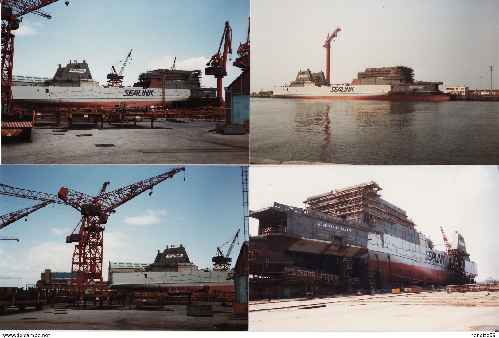 DUNKERQUE -- ACF -- Chantiers De France -- Dernier Bateau En Construction Ferry " Nord - Pas De Calais " 8 Photos - Bateaux