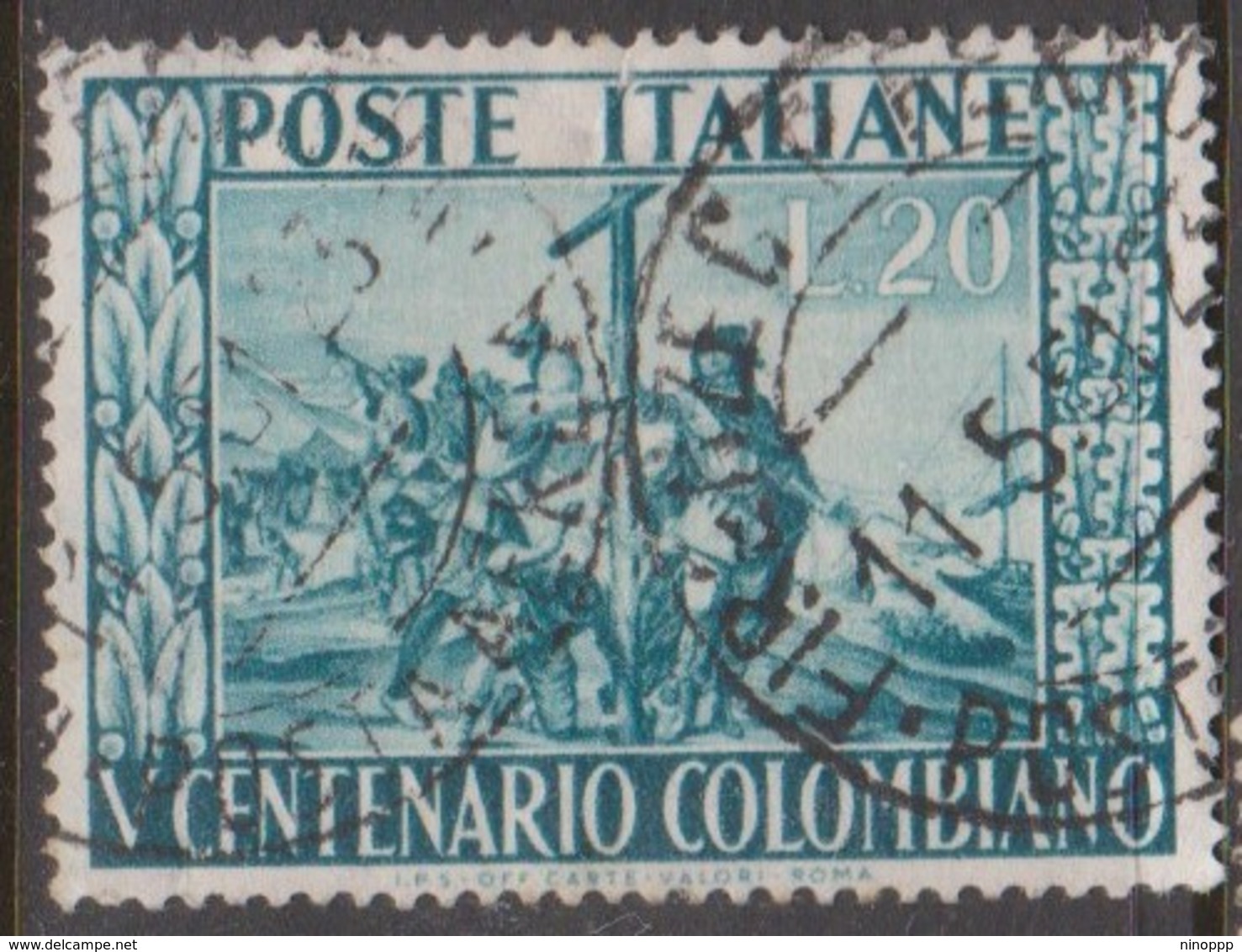 Italy Republic S 660 1951 500th Anniversary Birth Of Columbus,used - 1946-60: Used