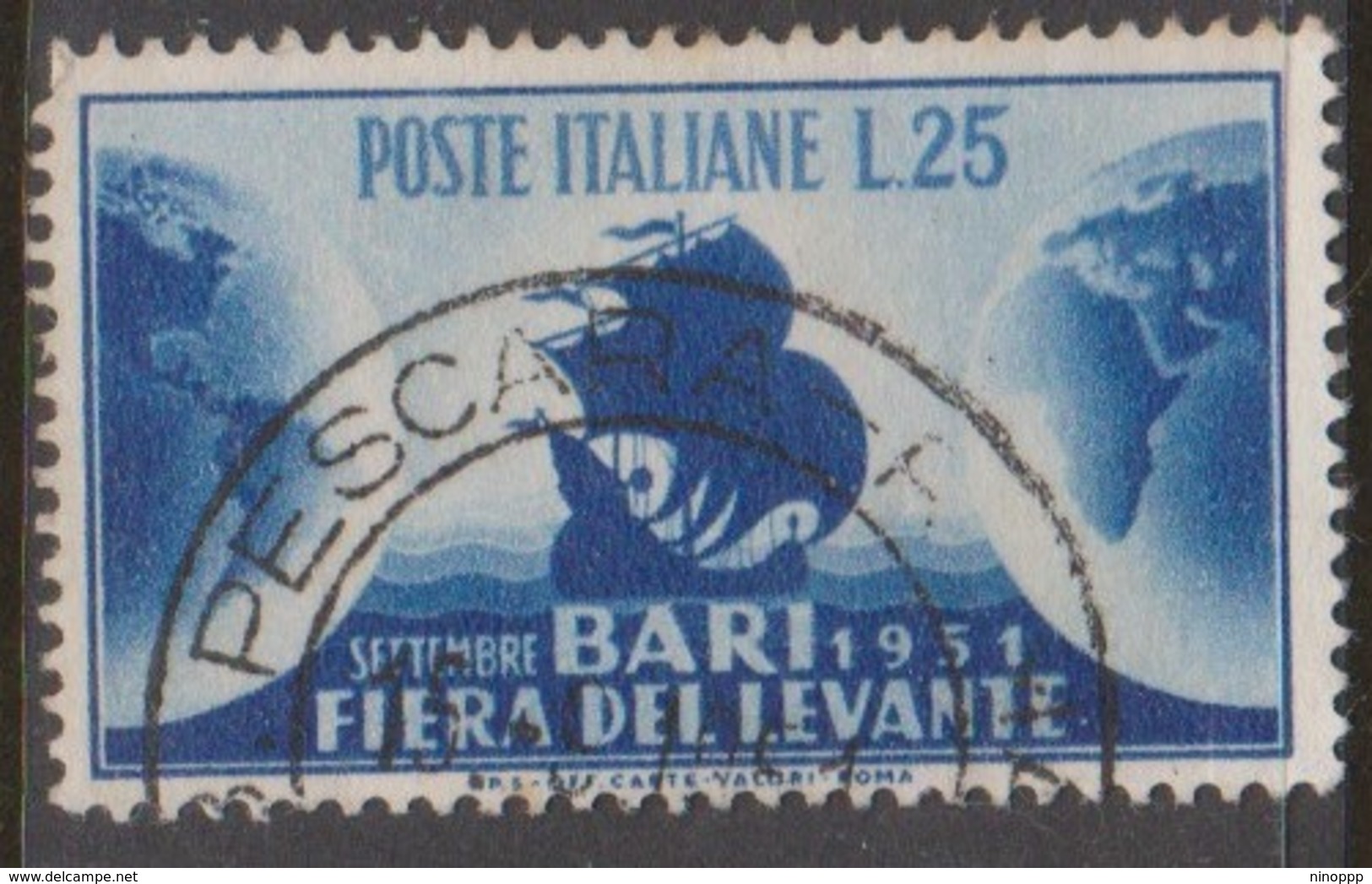 Italy Republic S 670 1951 15rh Levante Fair Bari,used - 1946-60: Used