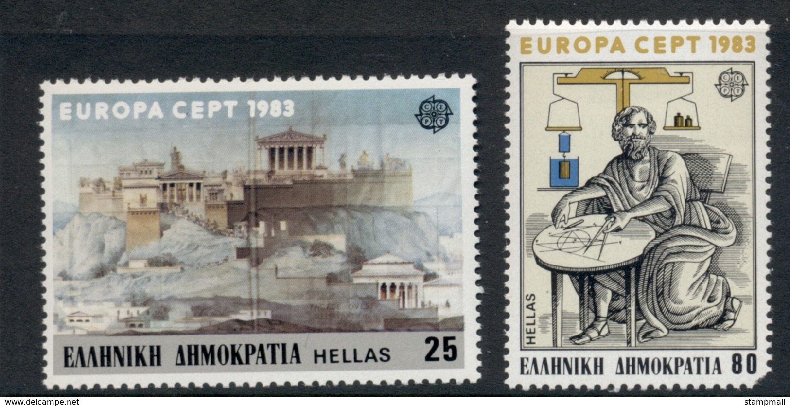 Greece 1983 Europa (80d Short Corner) MUH - Unused Stamps