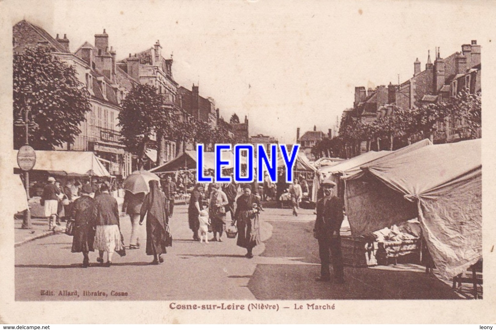 CPSM 9X14 De COSNE SUR LOIRE (58) - Le MARCHE - BELLE ANIMATION - édit ALLARD LIBRAIRE - Cosne Cours Sur Loire