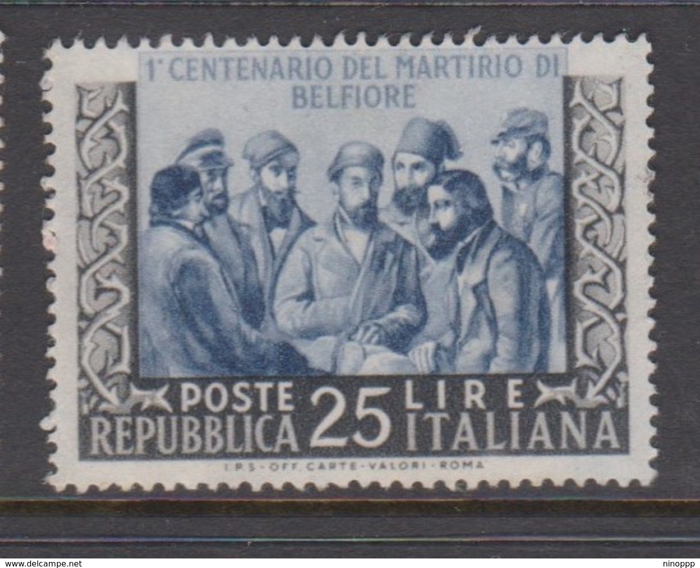 Italy Republic S 705 1952 Centenary Deaths Of Belfiore Martyrs,used - 1946-60: Used