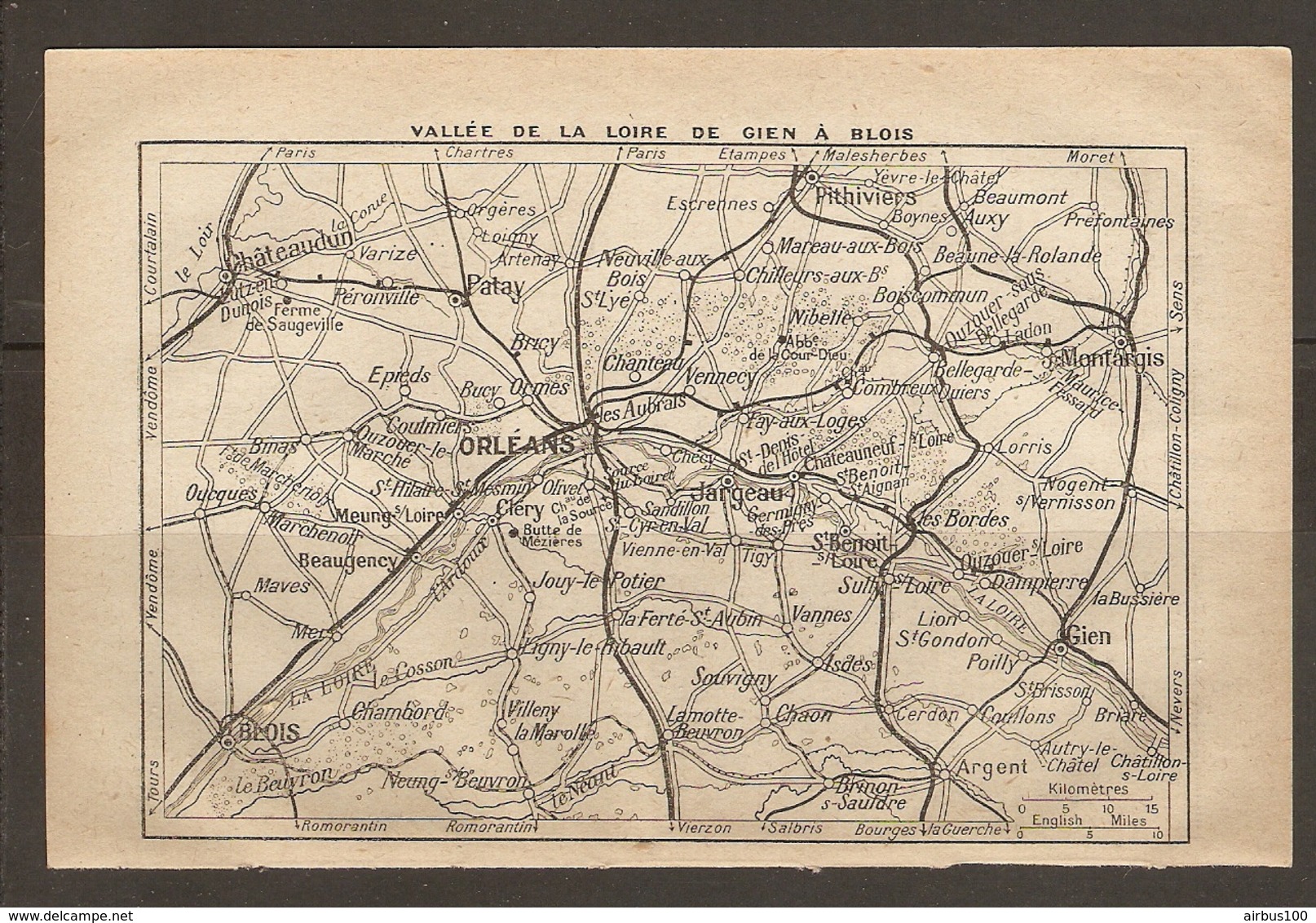 CARTE PLAN 1922 - VALLEE De La LOIRE De GIEN à BLOIS - BEAUGENCY ORLEANS JARGEAU PATAY MONTARGIS - Topographical Maps