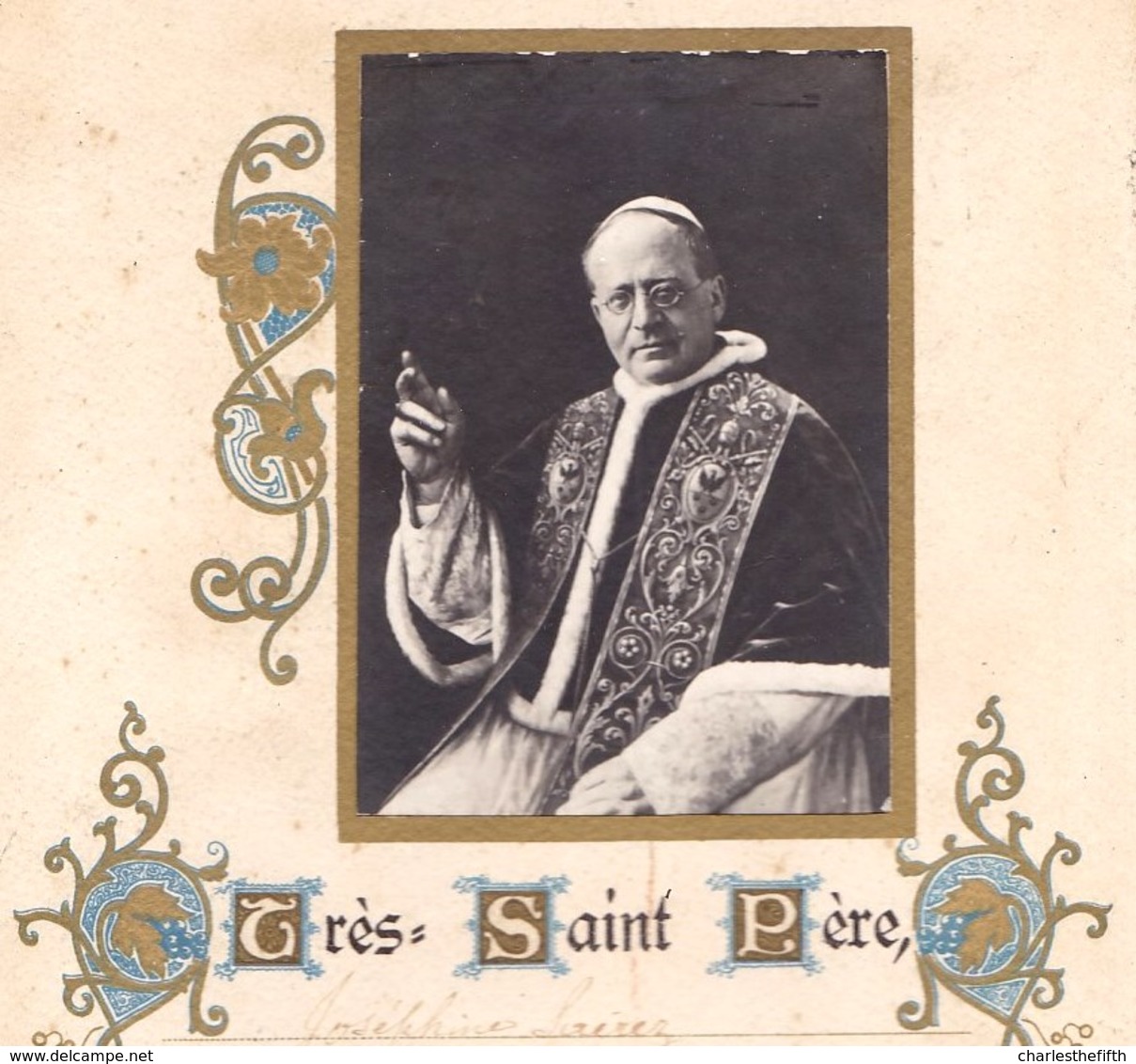 AUTHENTIQUE BENEDICTION ET INDULGENCE PLENIERE DU PAPE PIUS XI DE 1929  Signé Par CARDINAL CAROLUS CREMONESI Papa Pope - Documentos Históricos