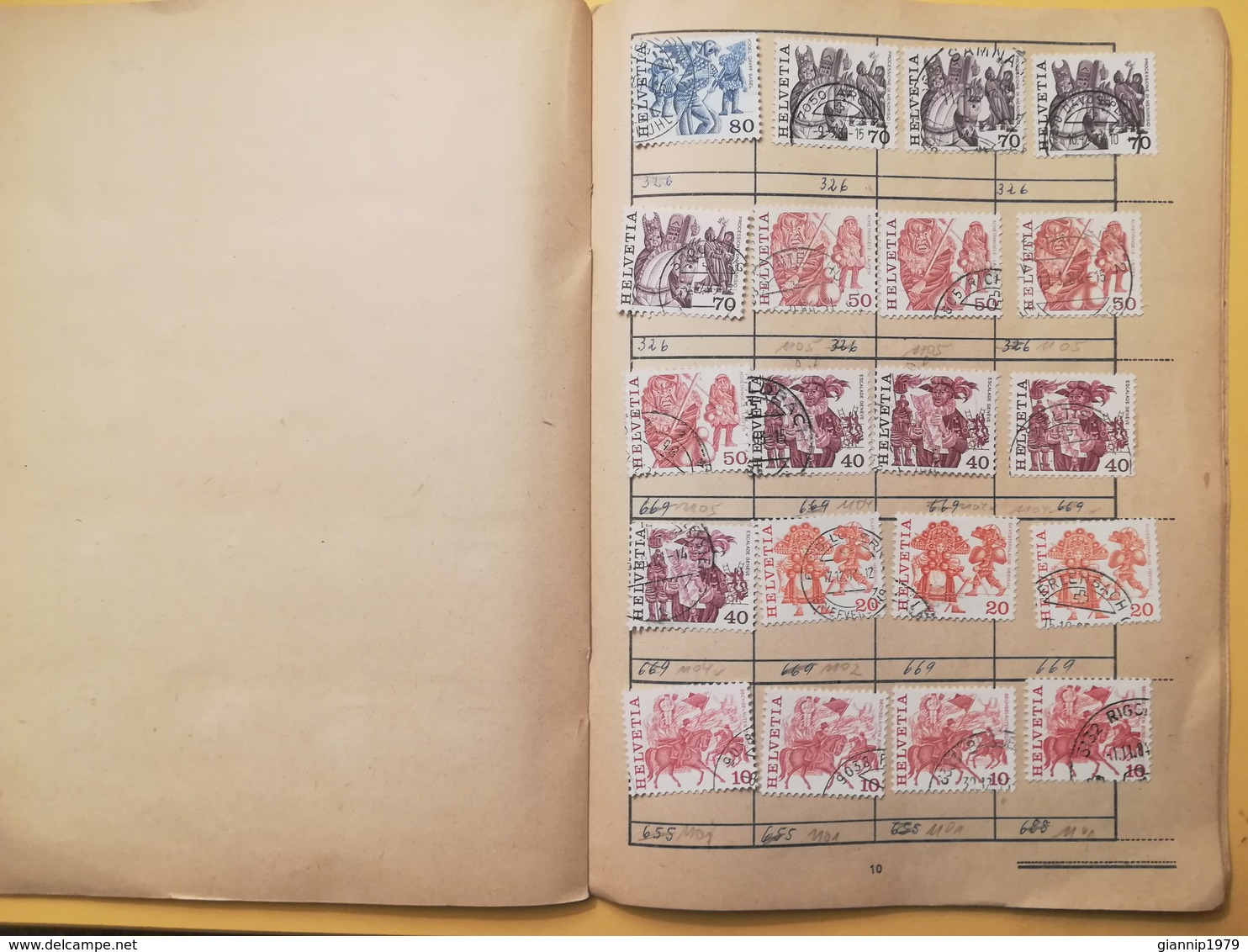 LIBRETTO FRANCOBOLLI STAMPS AUSWAHLHEFT OPUSCOLO BOOK LOTTO COLLEZIONI SVIZZERA HELVETIA SUISSE DAL 1882 OLTRE 150 PEZZI