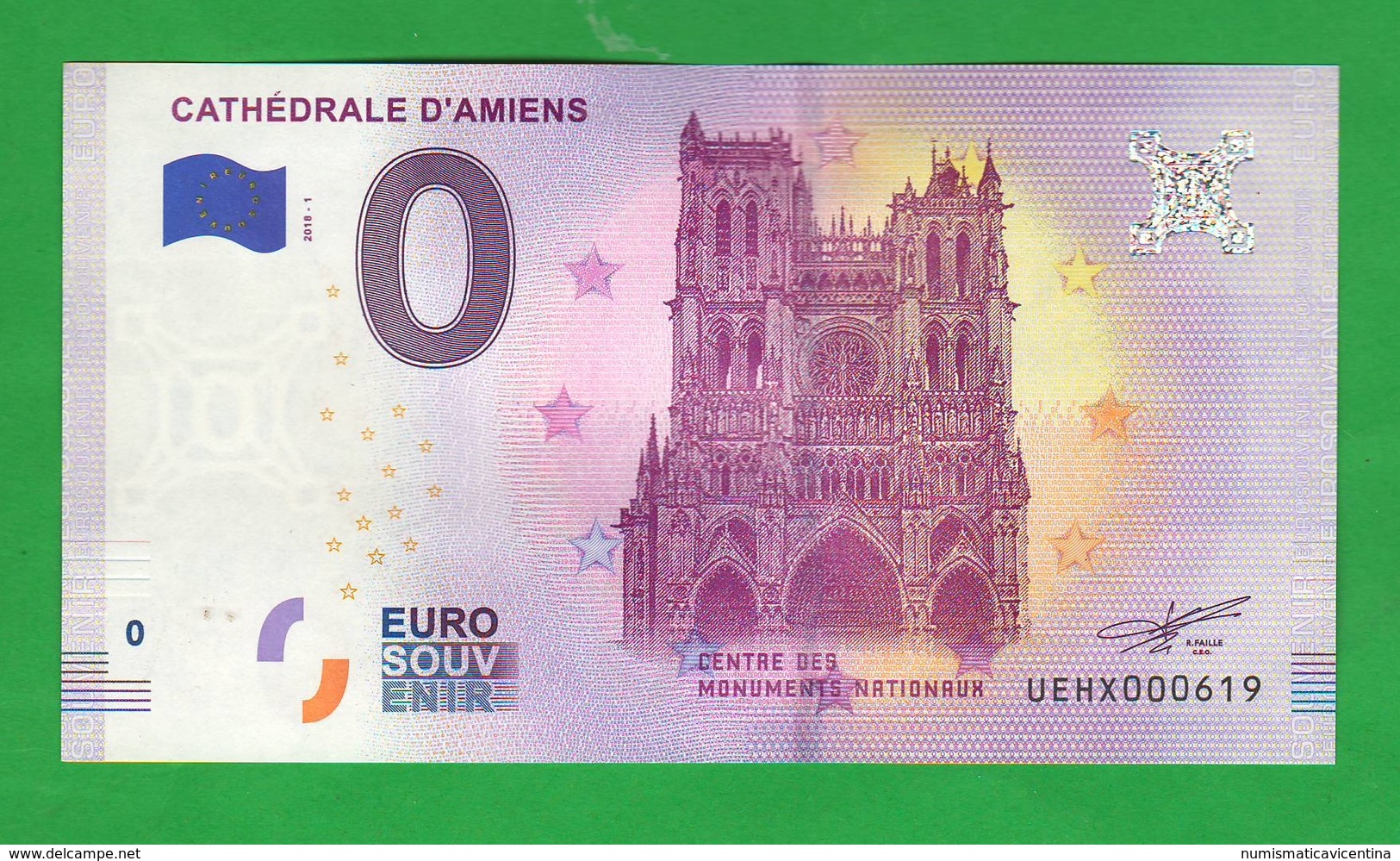 Euro SOUVENIR Notes € 0 AMIENS CHATEDRALE FRANCE FRANCIA - Prove Private