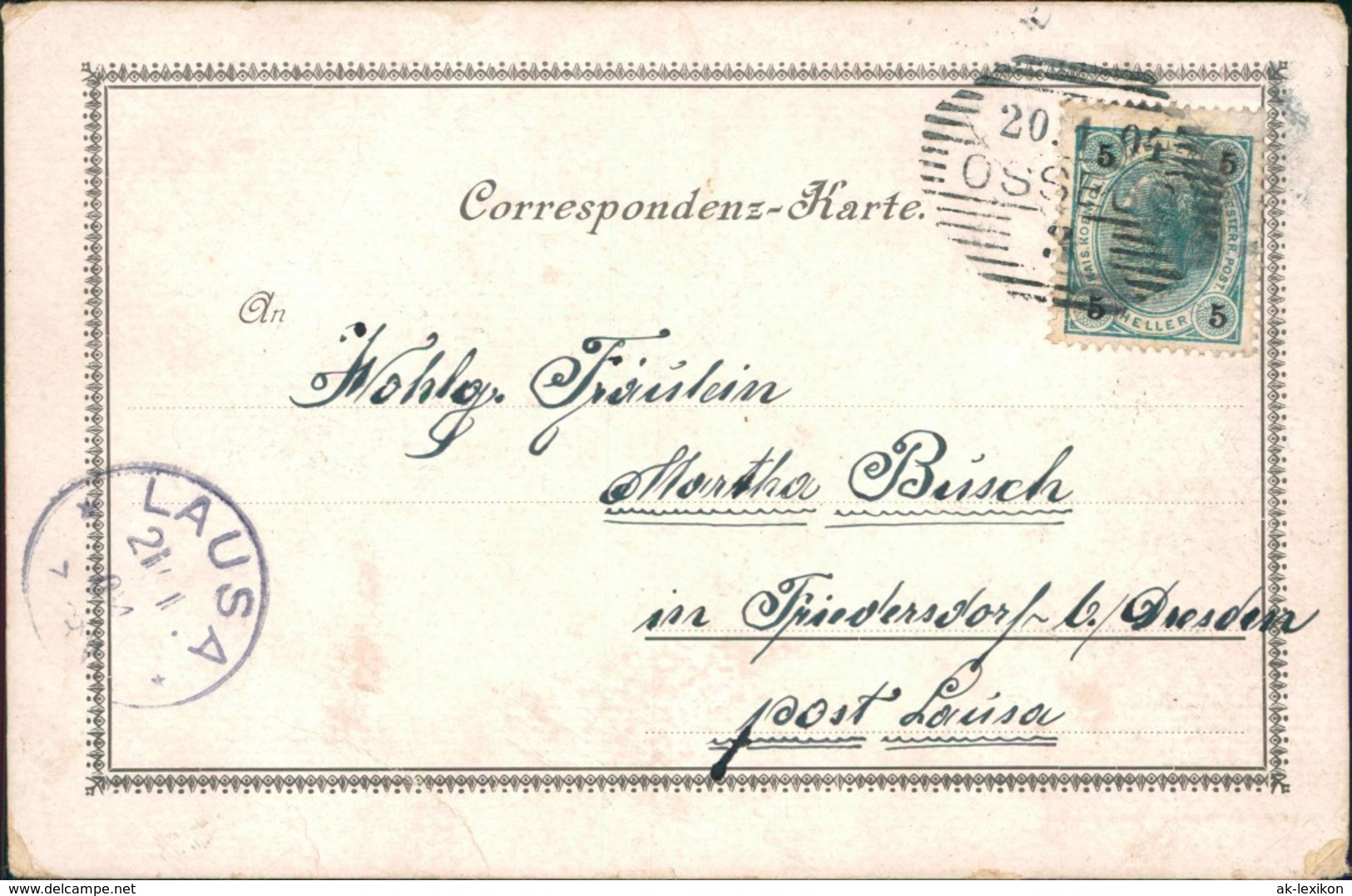 Postcard Osek Ossegg Mehrbildkarte - Kloster, Stadt 1904  - Tschechische Republik
