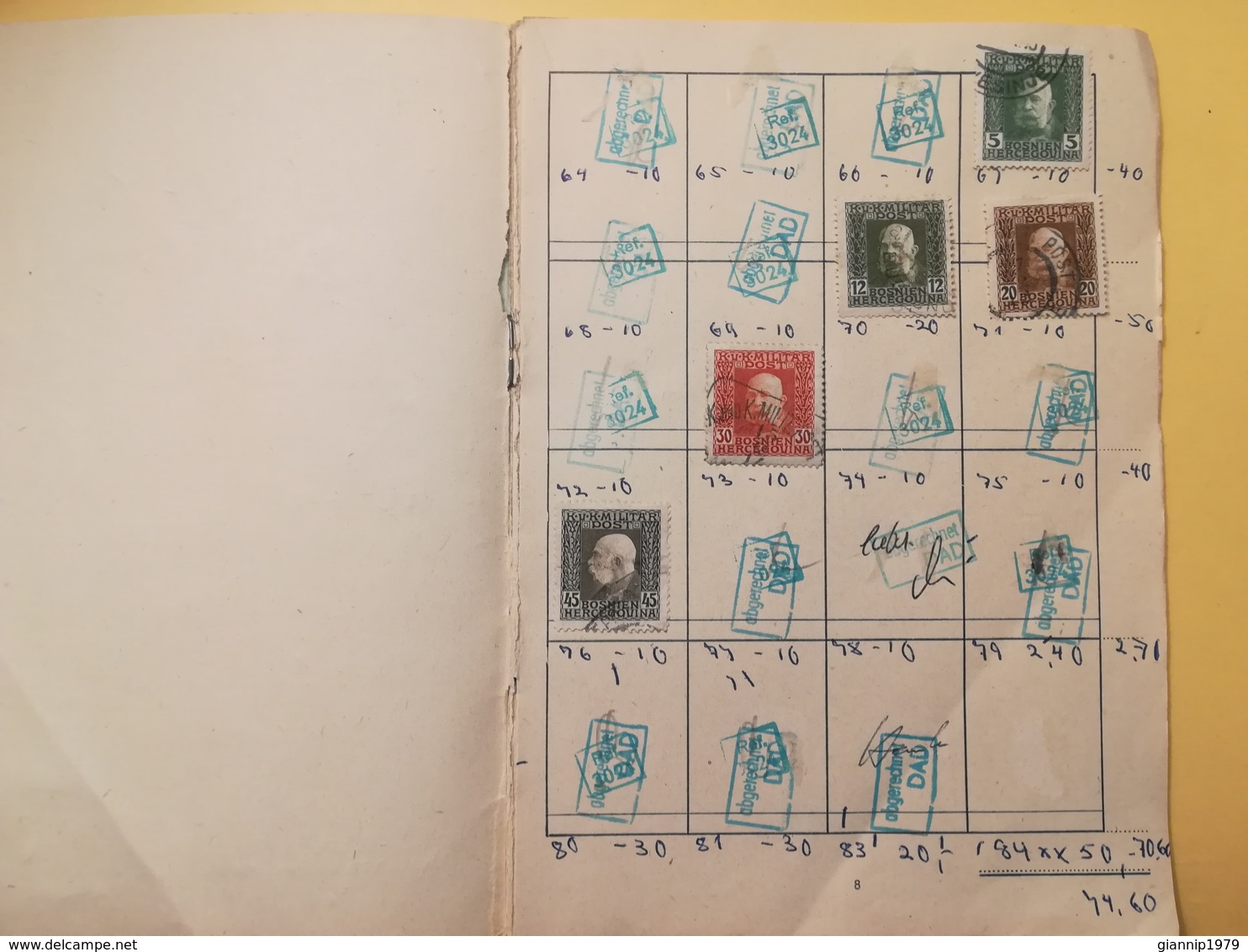 LIBRETTO FRANCOBOLLI STAMPS AUSWAHLHEFT OPUSCOLO BOOK LOTTO COLLEZIONI BOSNIA HERZEGOVINA  DAL 1912 OLTRE 15 PEZZI - Bosnia Erzegovina