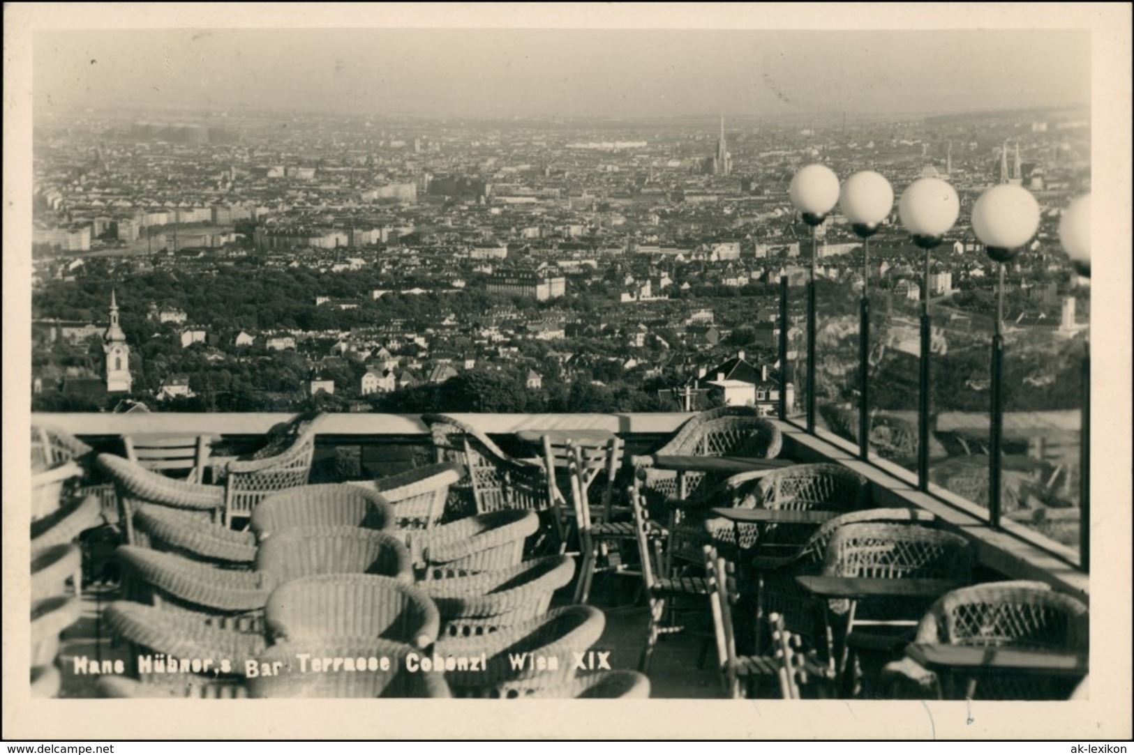 Ansichtskarte Wien Bar - Terrasse - Panorama-Ansicht 1940 - Altri & Non Classificati