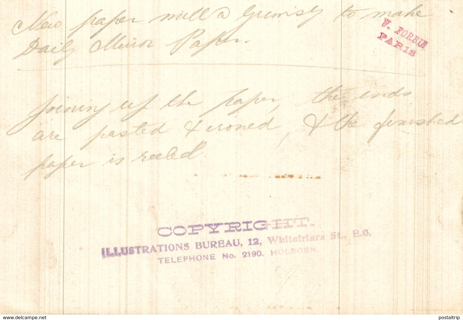 NEWSPAPER DAILY MAIL LONDON  PAPER, PULPE, IMPRIMERIE, IMPRENTA PRINTING +- 15*11CM Fonds Victor FORBIN (1864-1947) - Profesiones