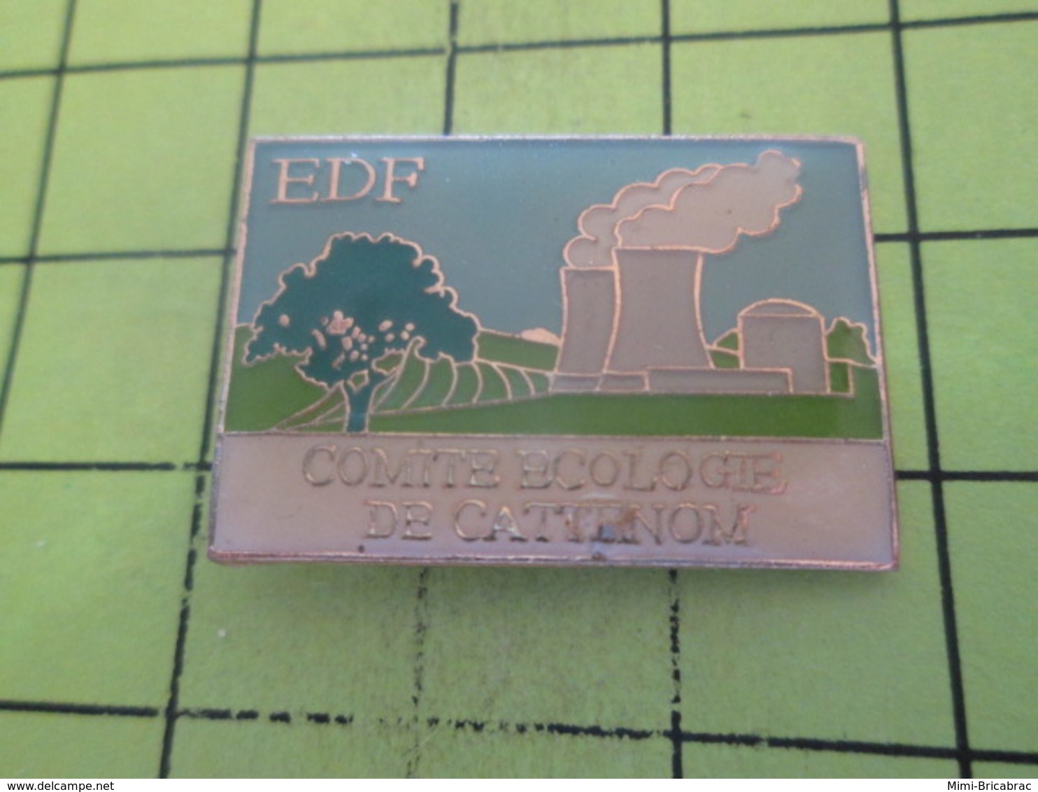 1615c Pins Pin's / Rare & Belle Qualité THEME EDF / COMITE ECOLOGIE DE CATTENOM C'est Mal Barré Les Mecs ! - EDF GDF