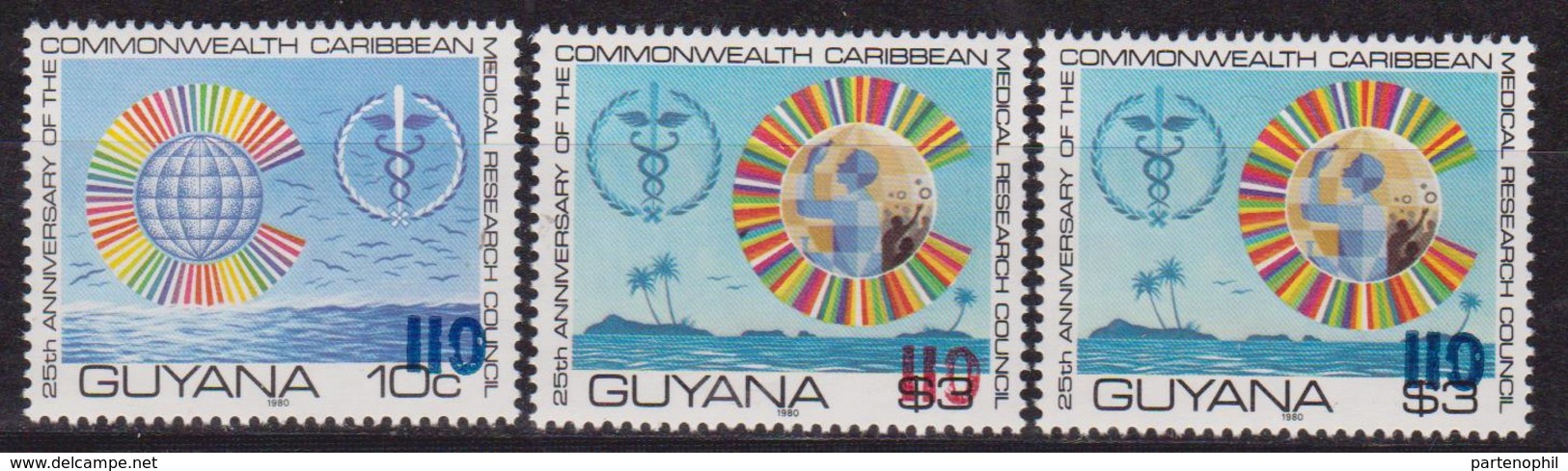 Guyana Health Medical Overprint  - Set MNH - Medicina