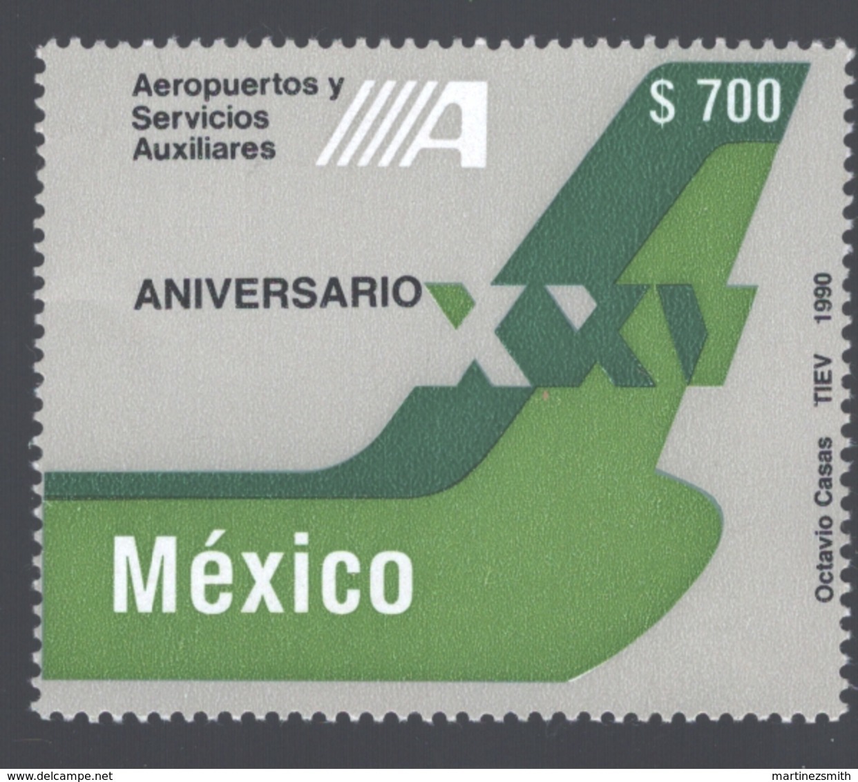 Mexico - Mexique 1990 Yvert 1325, 25th Anniversary Of The Airport Auxiliary Services - MNH - México