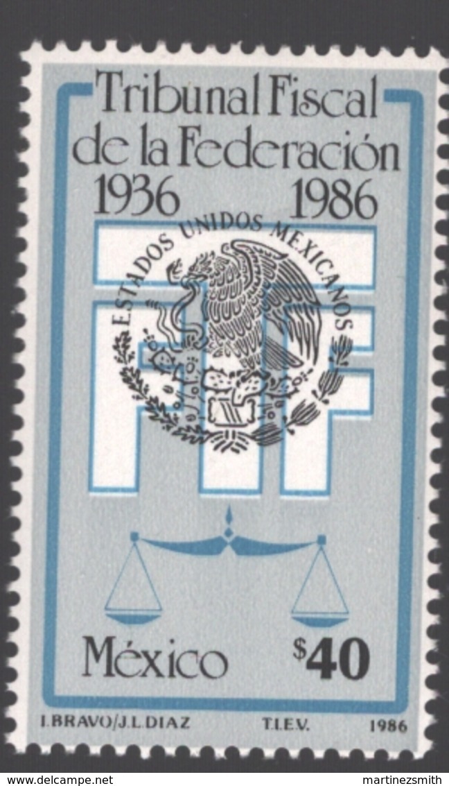 Mexico - Mexique 1986 Yvert 1161, Fiftieth Anniversary Of The Tax Court - MNH - México